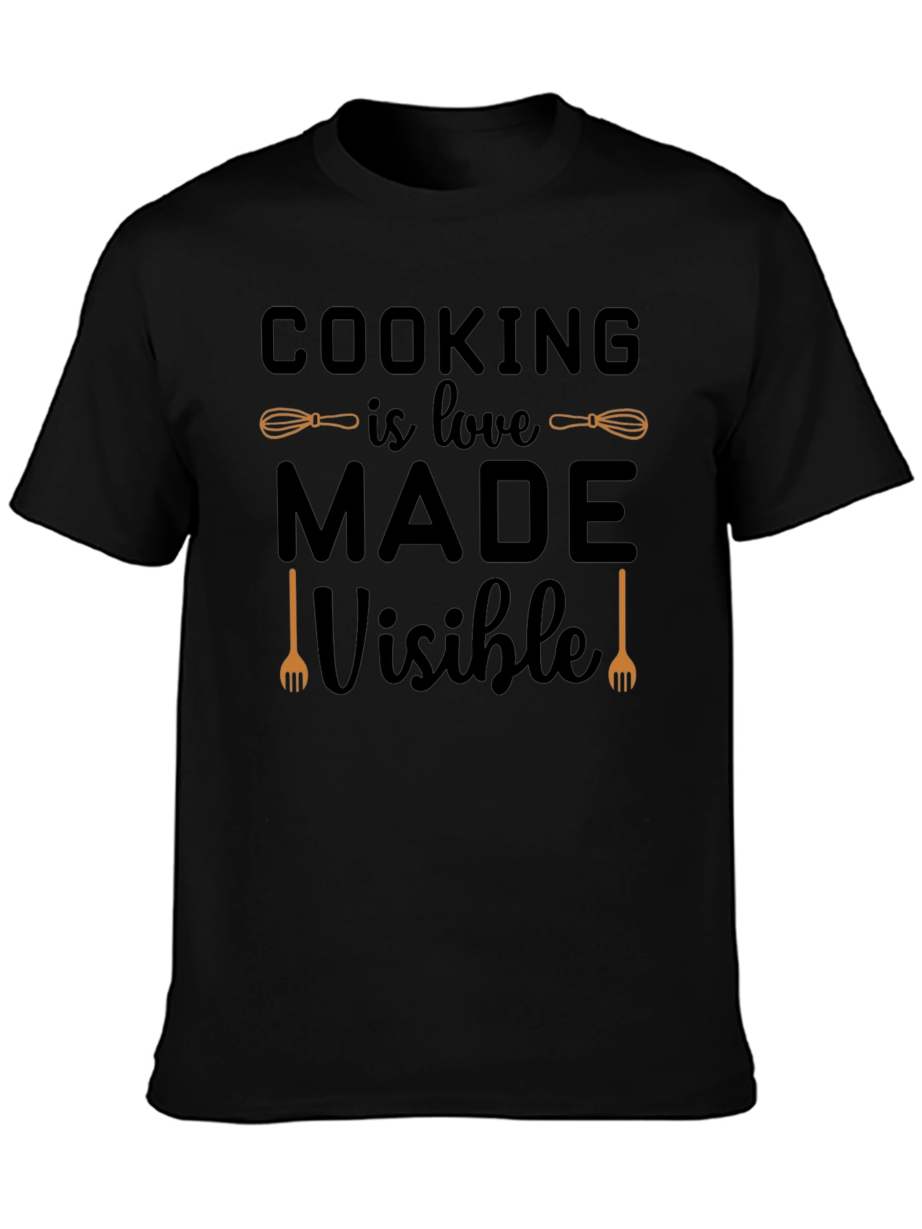 Black Cooking is Love Made Visible Graphic T-Shirt view 3