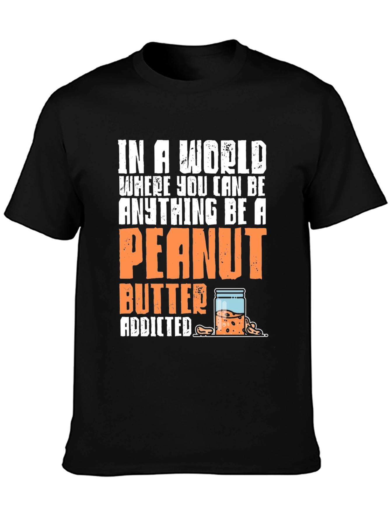 Black Peanut Butter Addicted Graphic Tee view 3