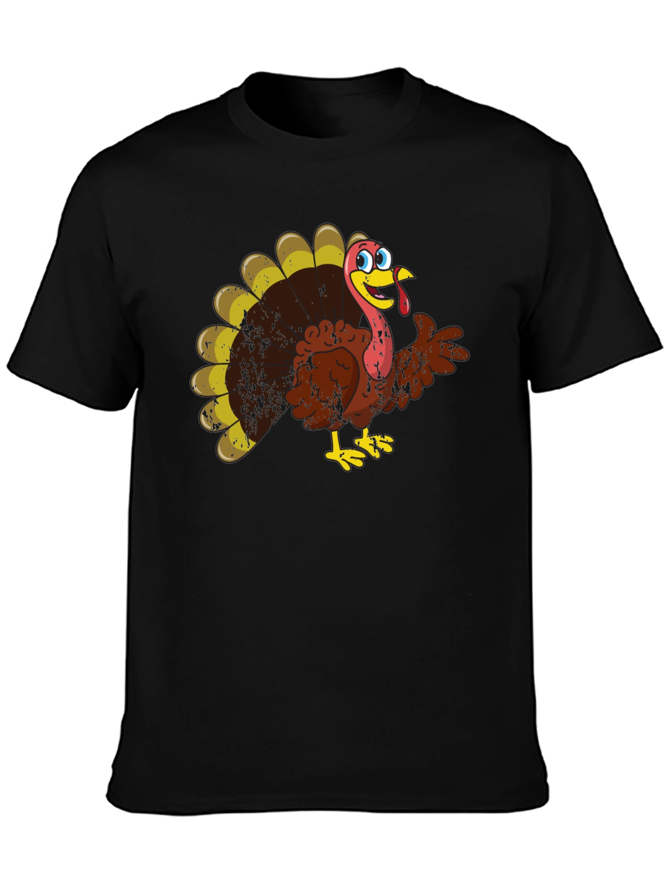 Black Funny Turkey Graphic Tee view 3
