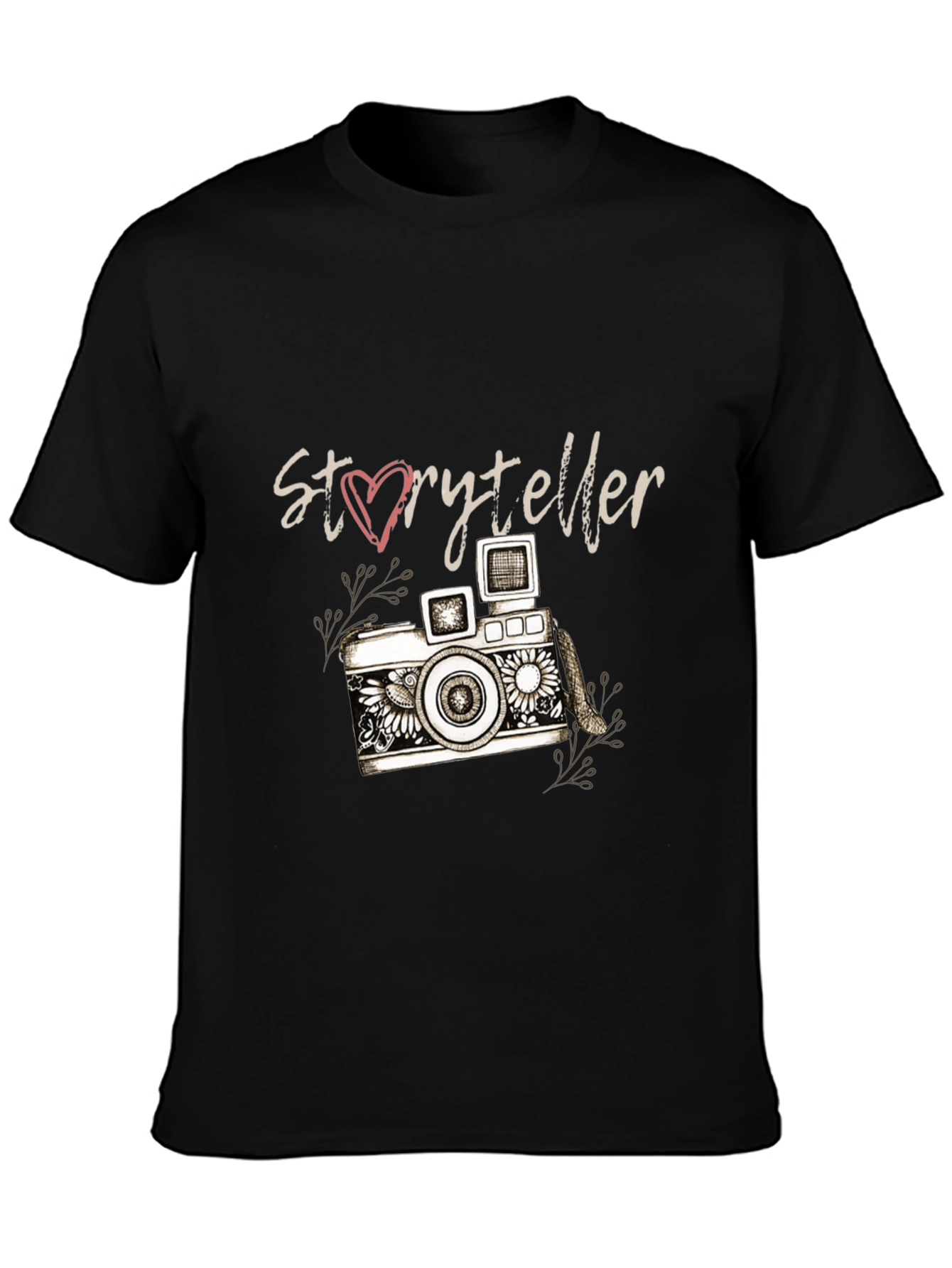 Black Storyteller Camera Graphic T-Shirt view 3