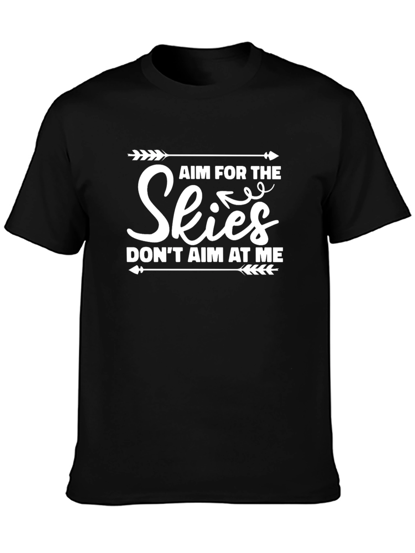 Black Aim for the Skies Graphic T-Shirt view 3