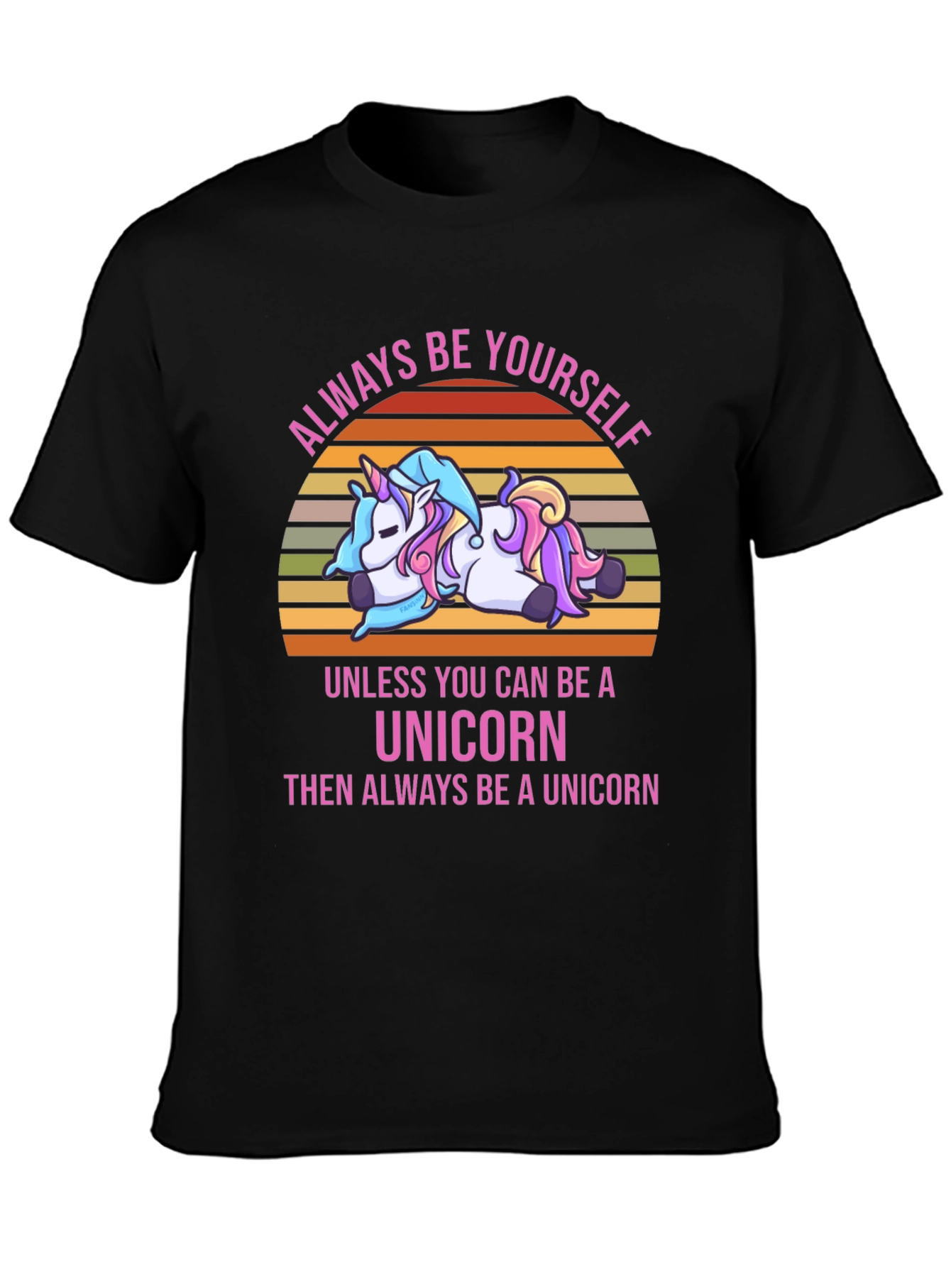 Black Unicorn Graphic Tee - Always Be Yourself view 3