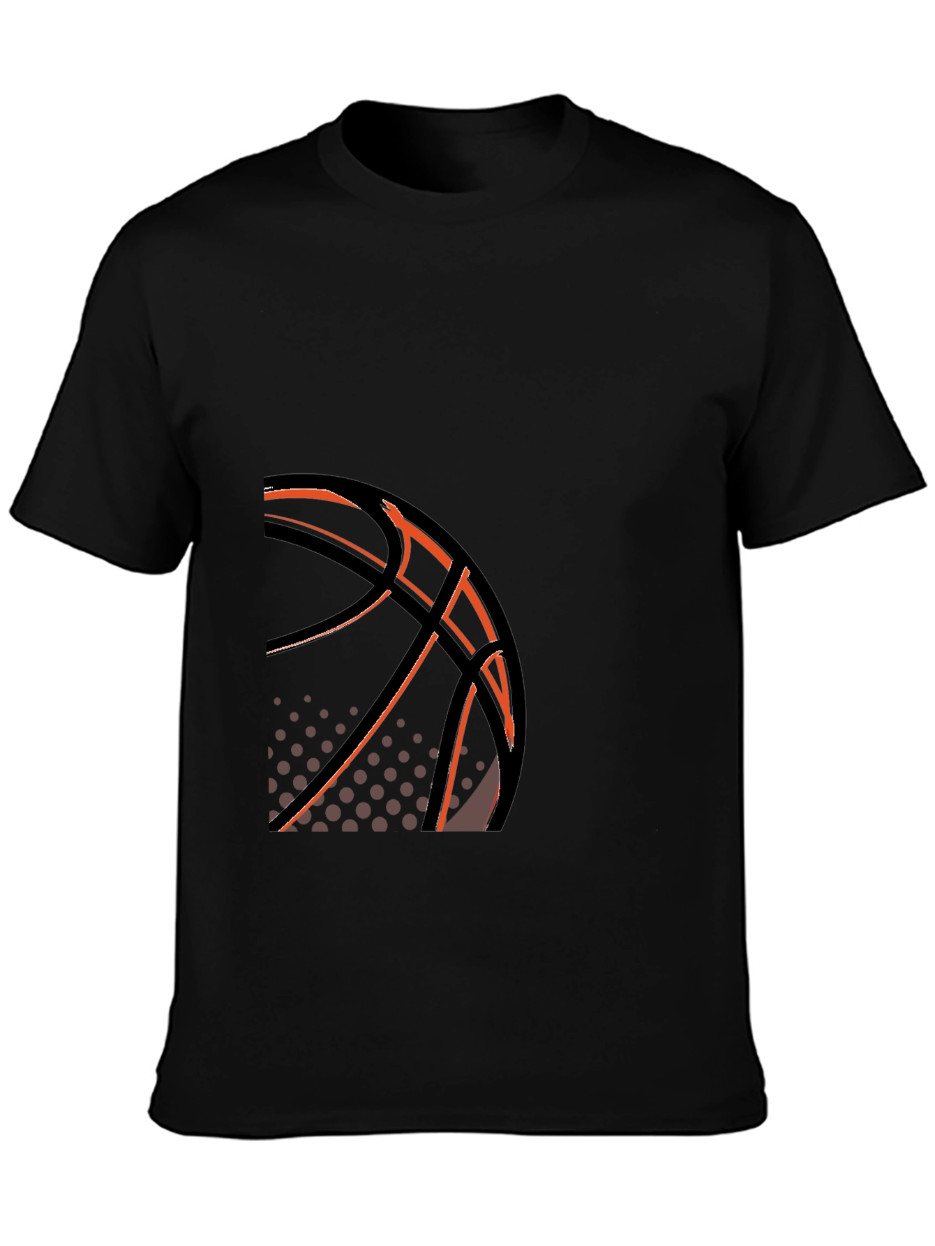 Black Basketball Graphic Tee - Stylish Black T-Shirt view 3