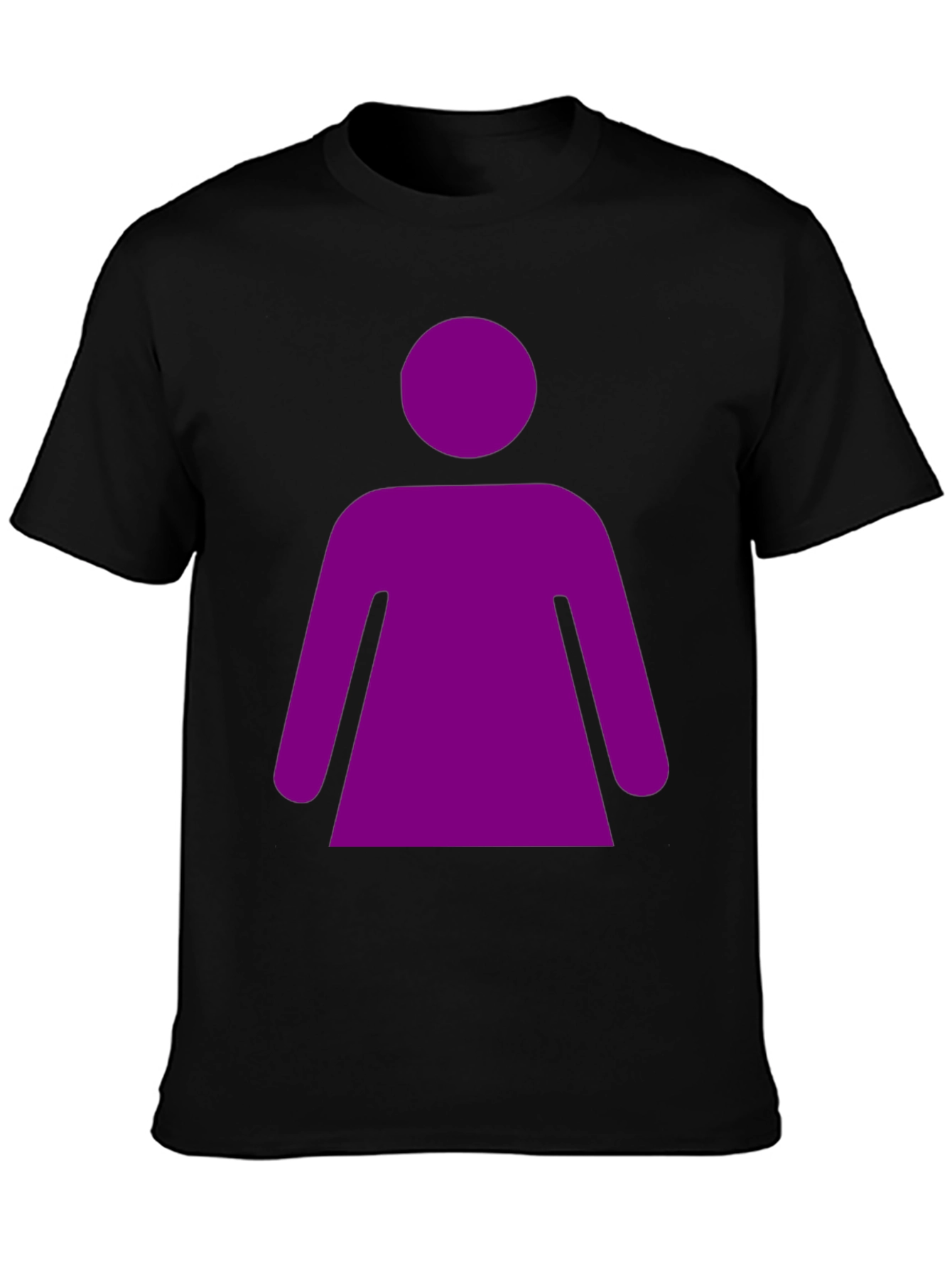Black Purple Woman Graphic Tee - Black Unisex T-Shirt view 3