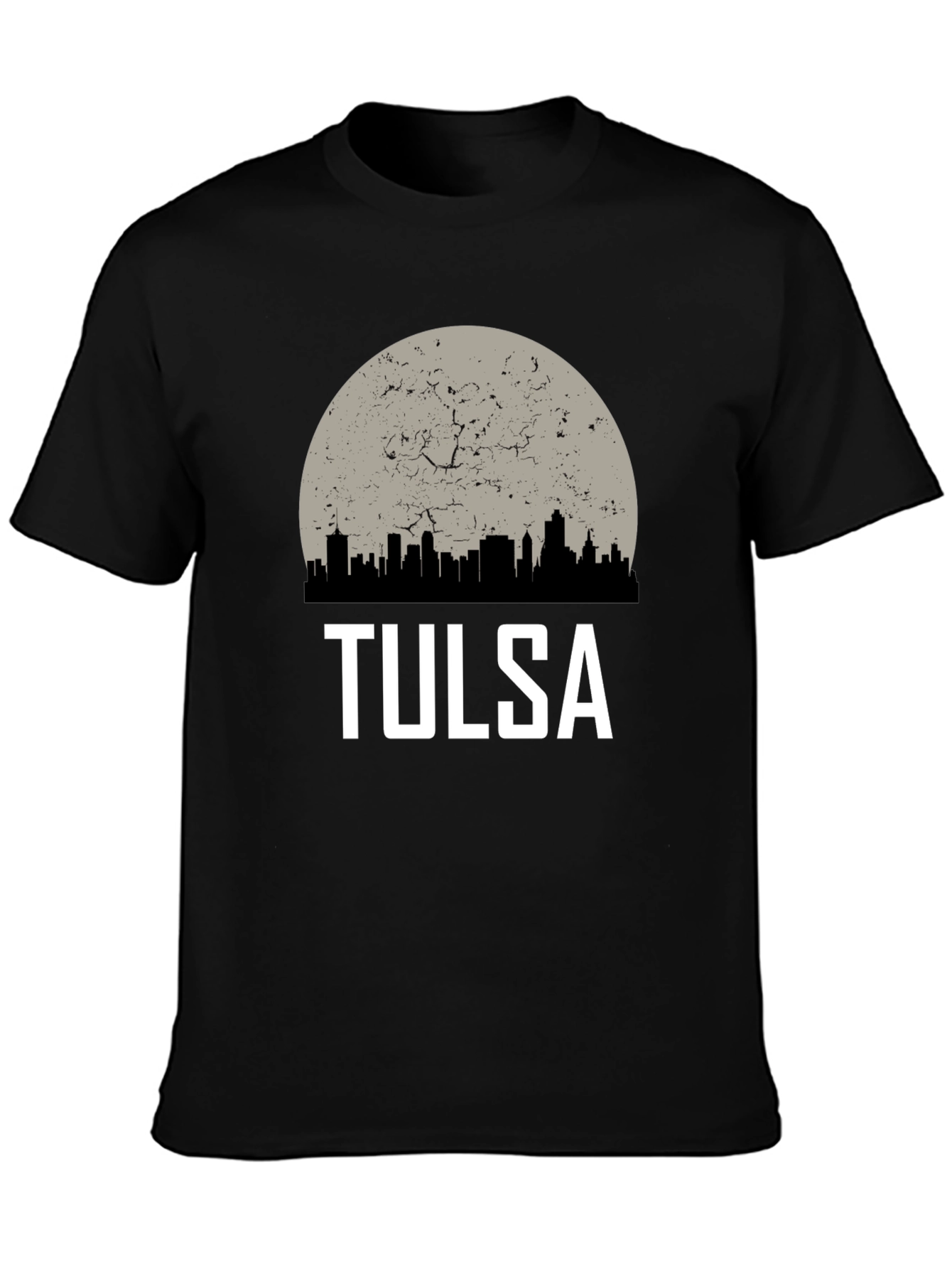 Black Tulsa City Skyline Graphic Tee view 3