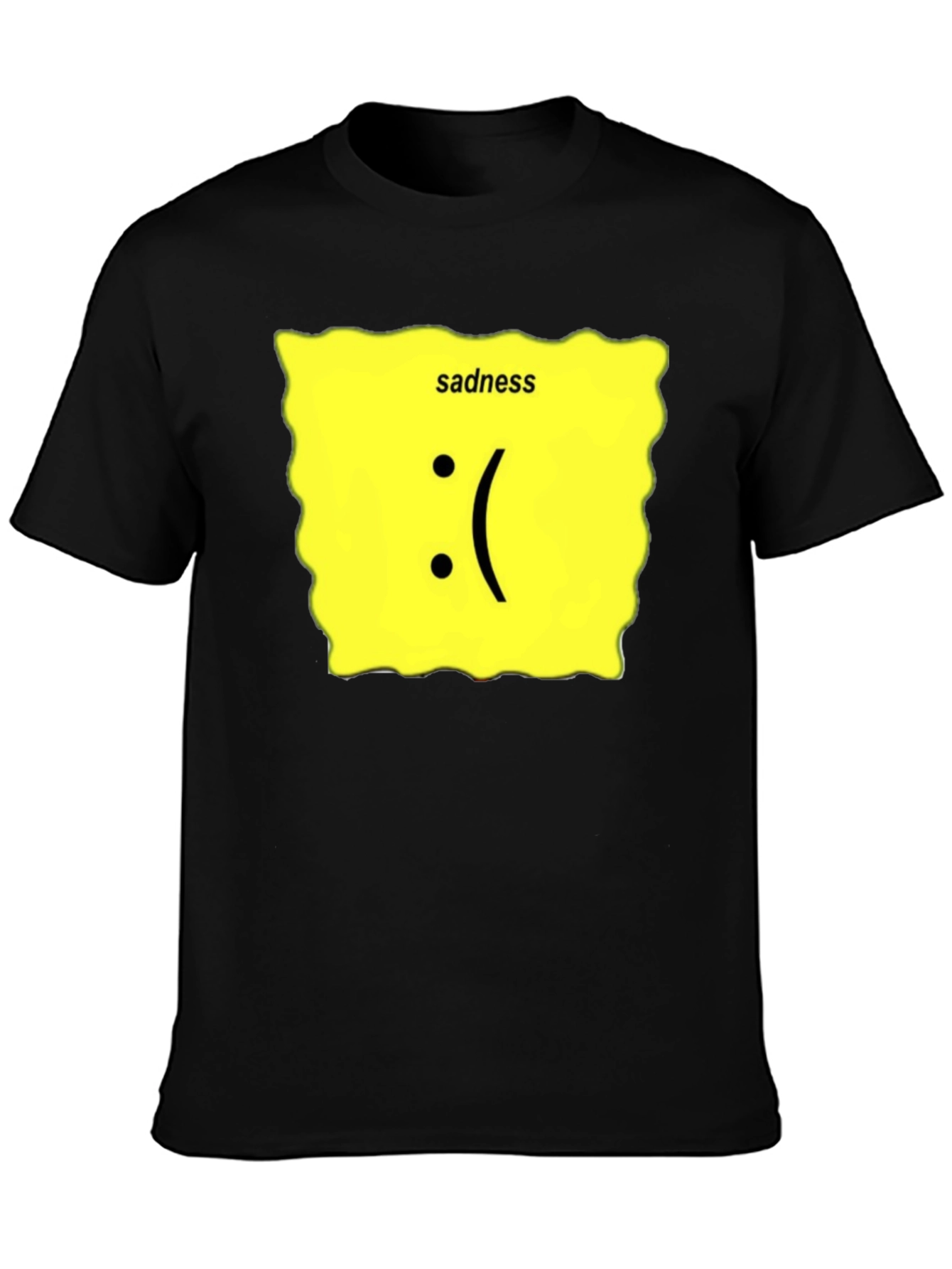 Black Sadness Graphic T-Shirt - Black view 3