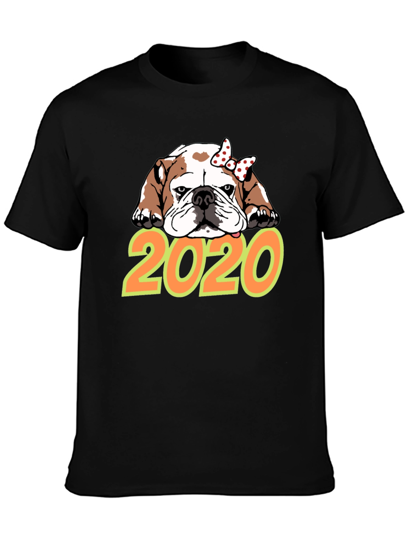 Black Bulldog 2020 Graphic T-Shirt view 3