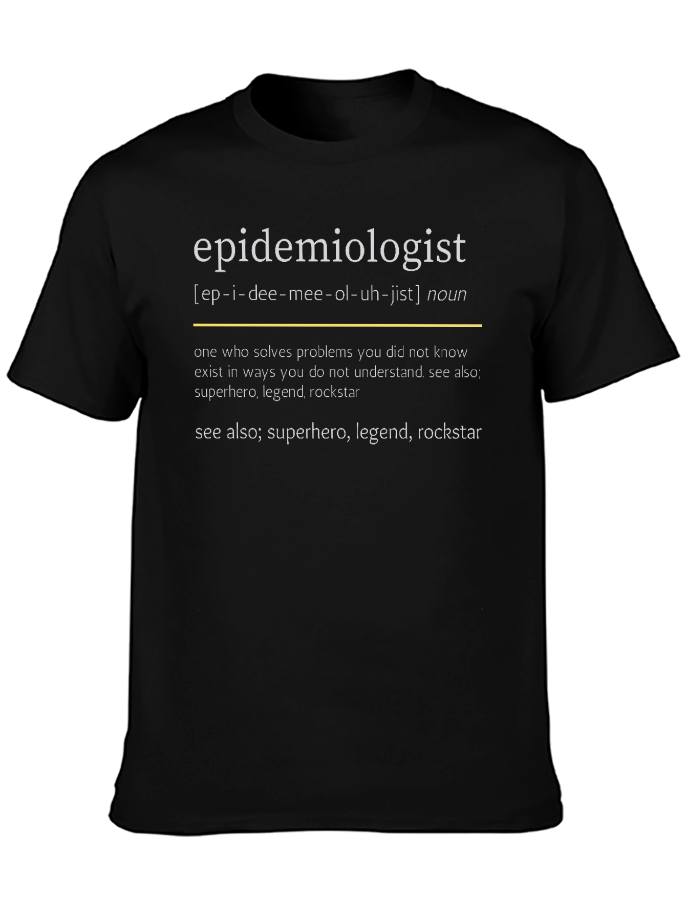 Black Epidemiologist Definition T-Shirt - Science Gift view 3