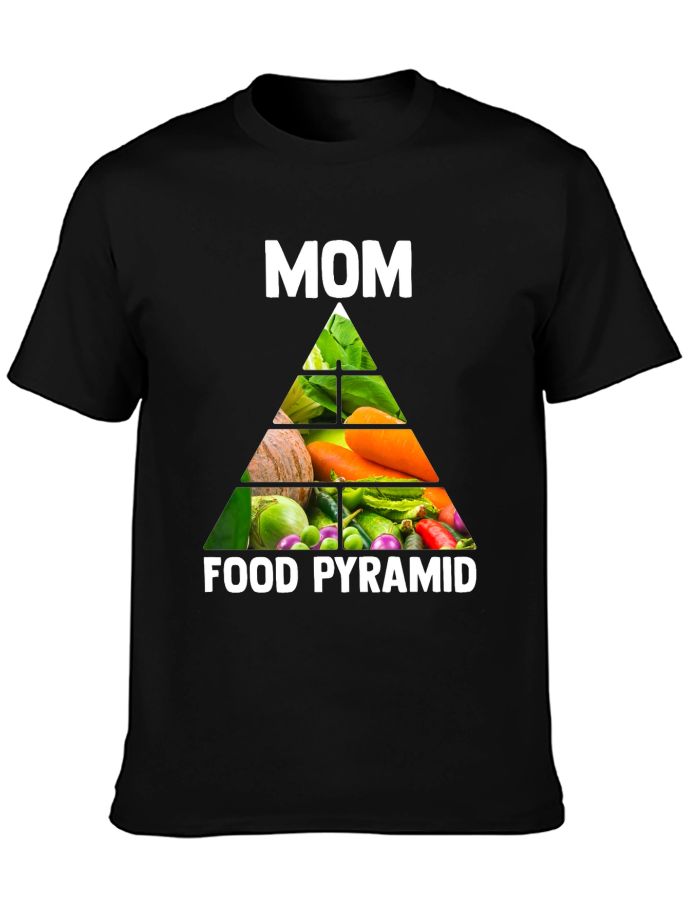 Mom's Food Pyramid T-Shirt - Healthy Eating Tee - 3