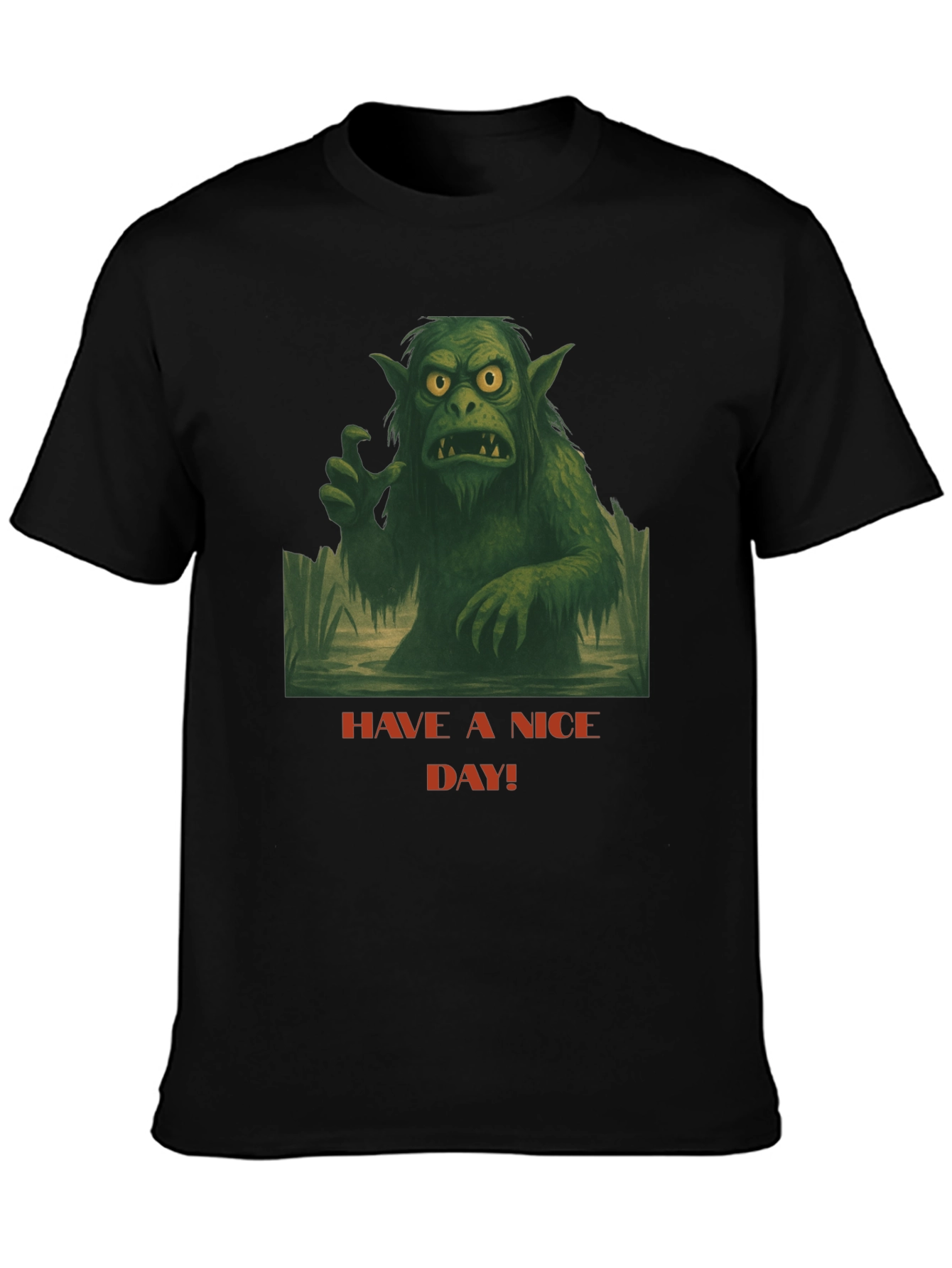 Black Swamp Monster Tee - Have A Nice Day! view 3