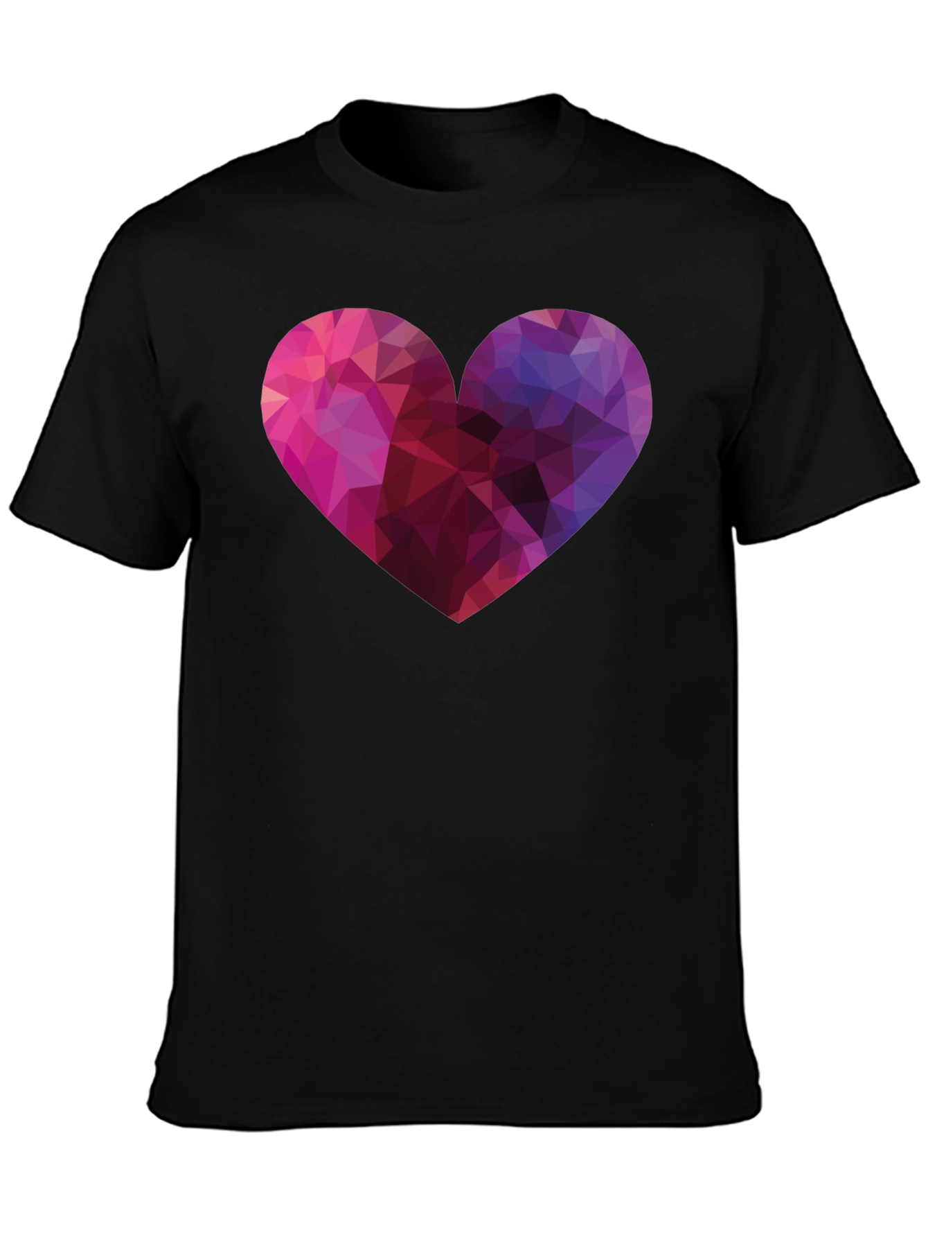 Geometric Heart Graphic Tee - Modern Style - 3