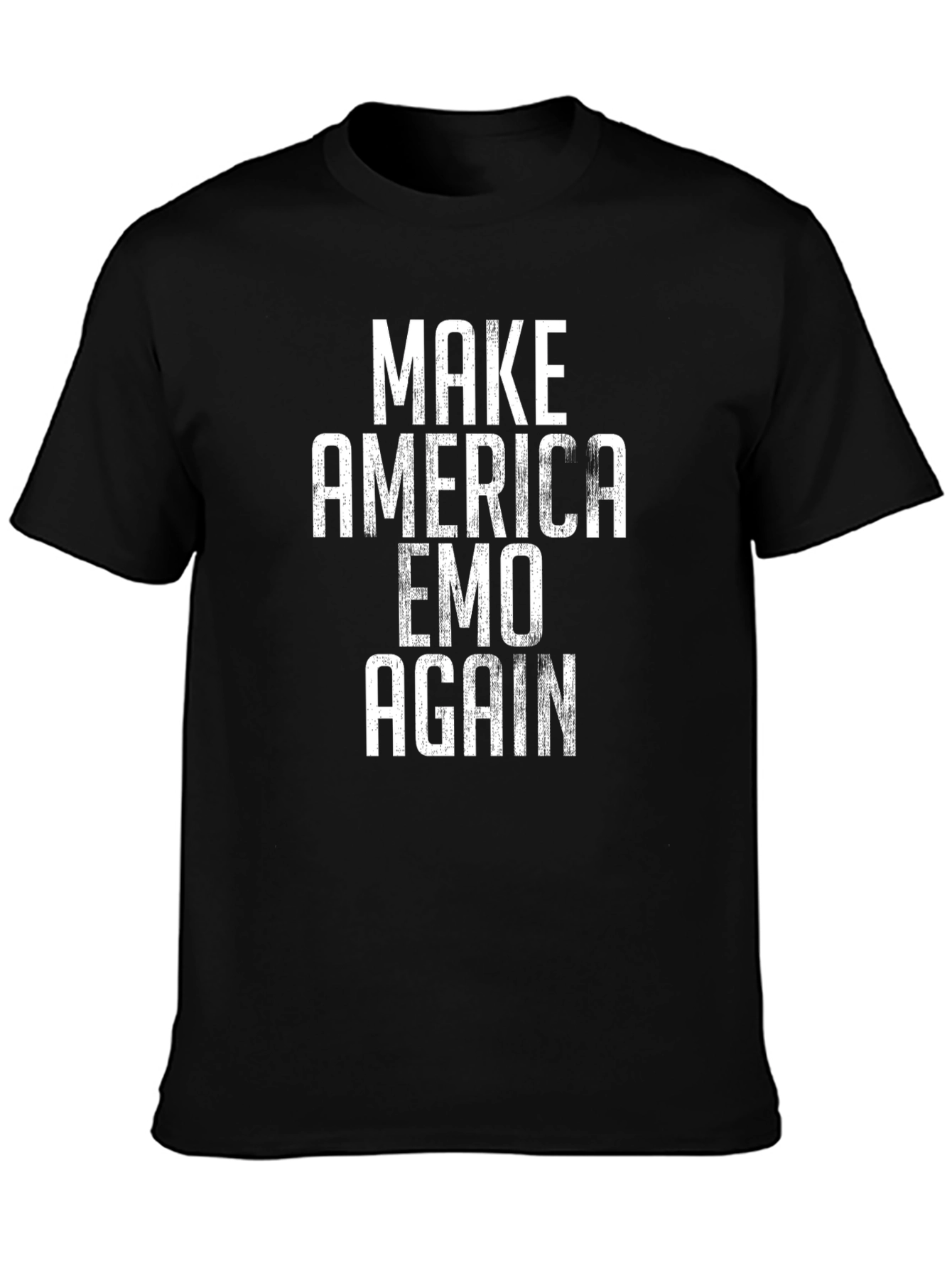 Black Make America Emo Again Graphic Tee view 3
