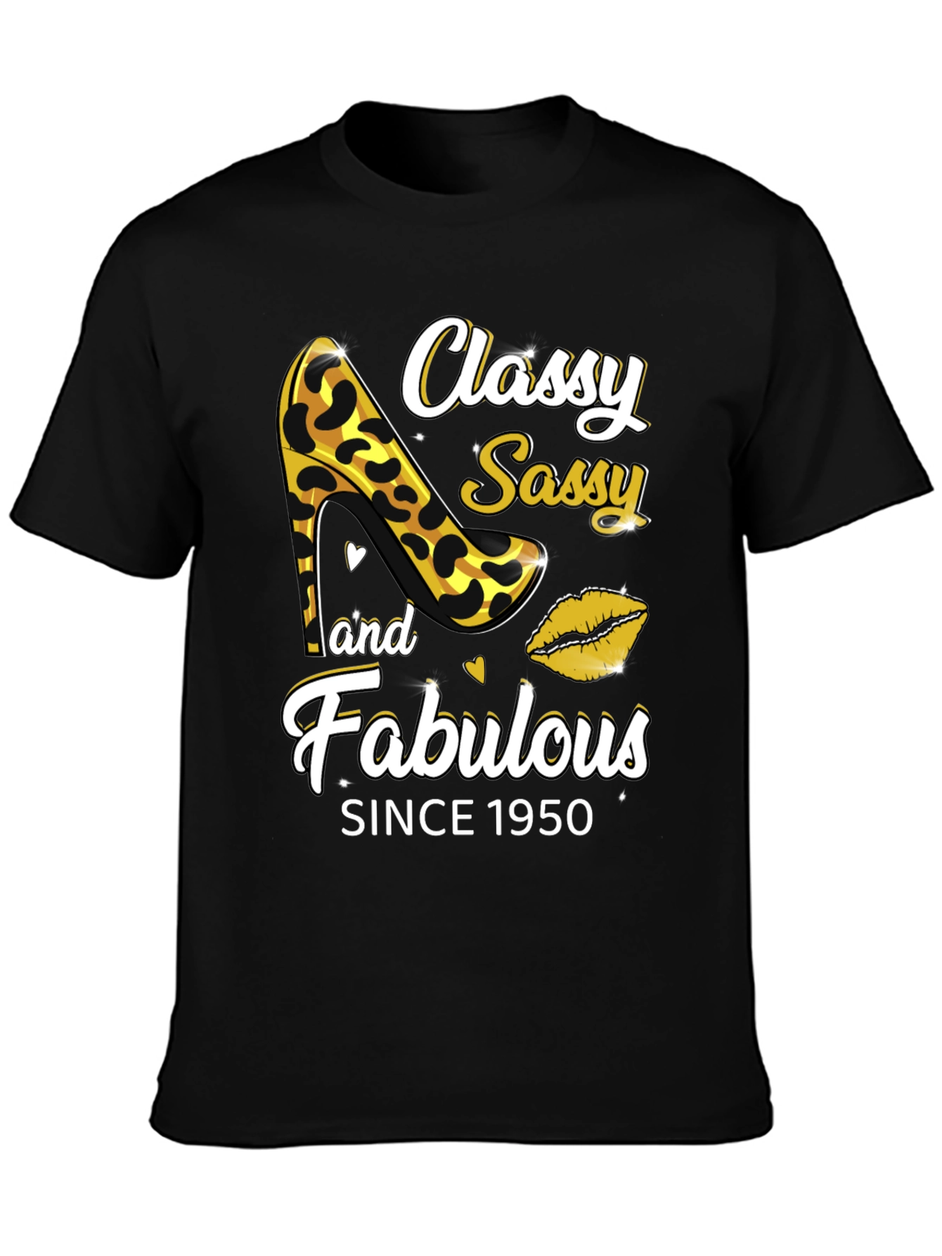Black Classy Sassy Fabulous Since 1950 Graphic Tee view 3