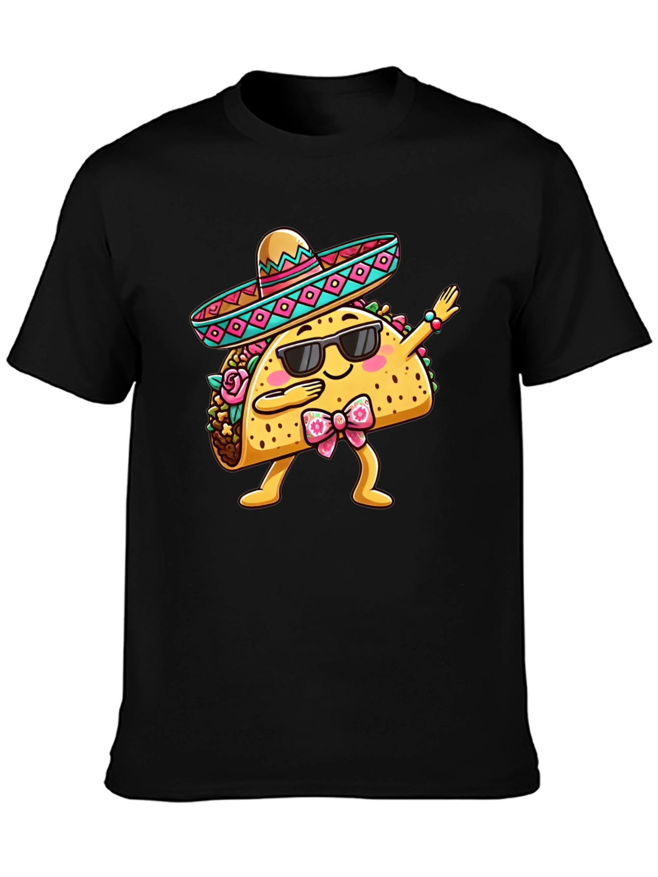 Black Dabbing Taco T-Shirt - Funny Cinco de Mayo Tee view 3