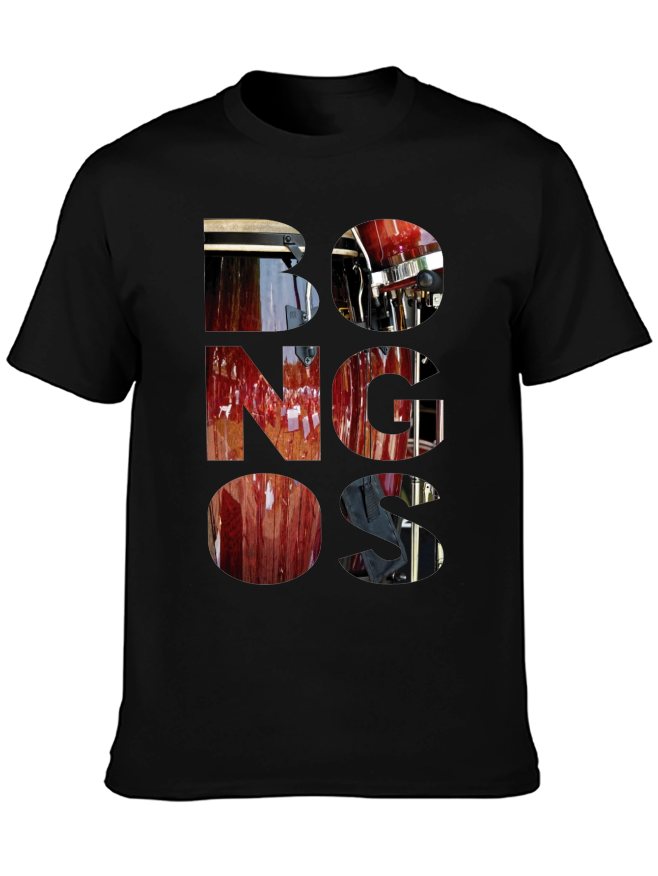 Black Bongos Graphic T-Shirt - Stylish Music Lover Tee view 3