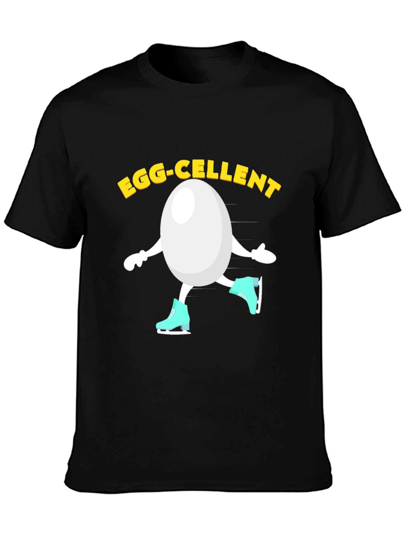 Egg-cellent Skating Egg Humor Graphic Tee - 3