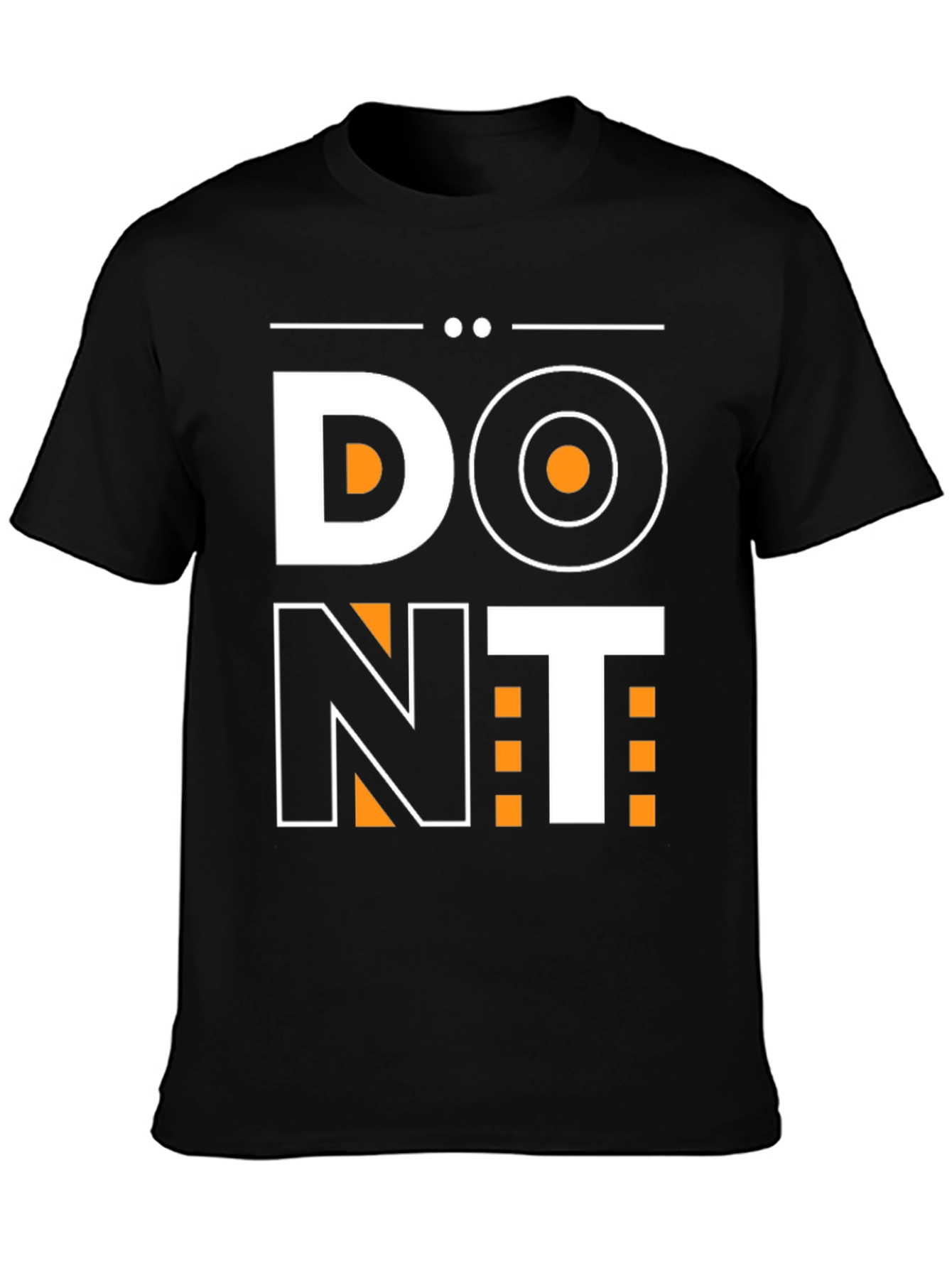 Black Bold "DO NT" Graphic Tee - Statement Shirt view 3