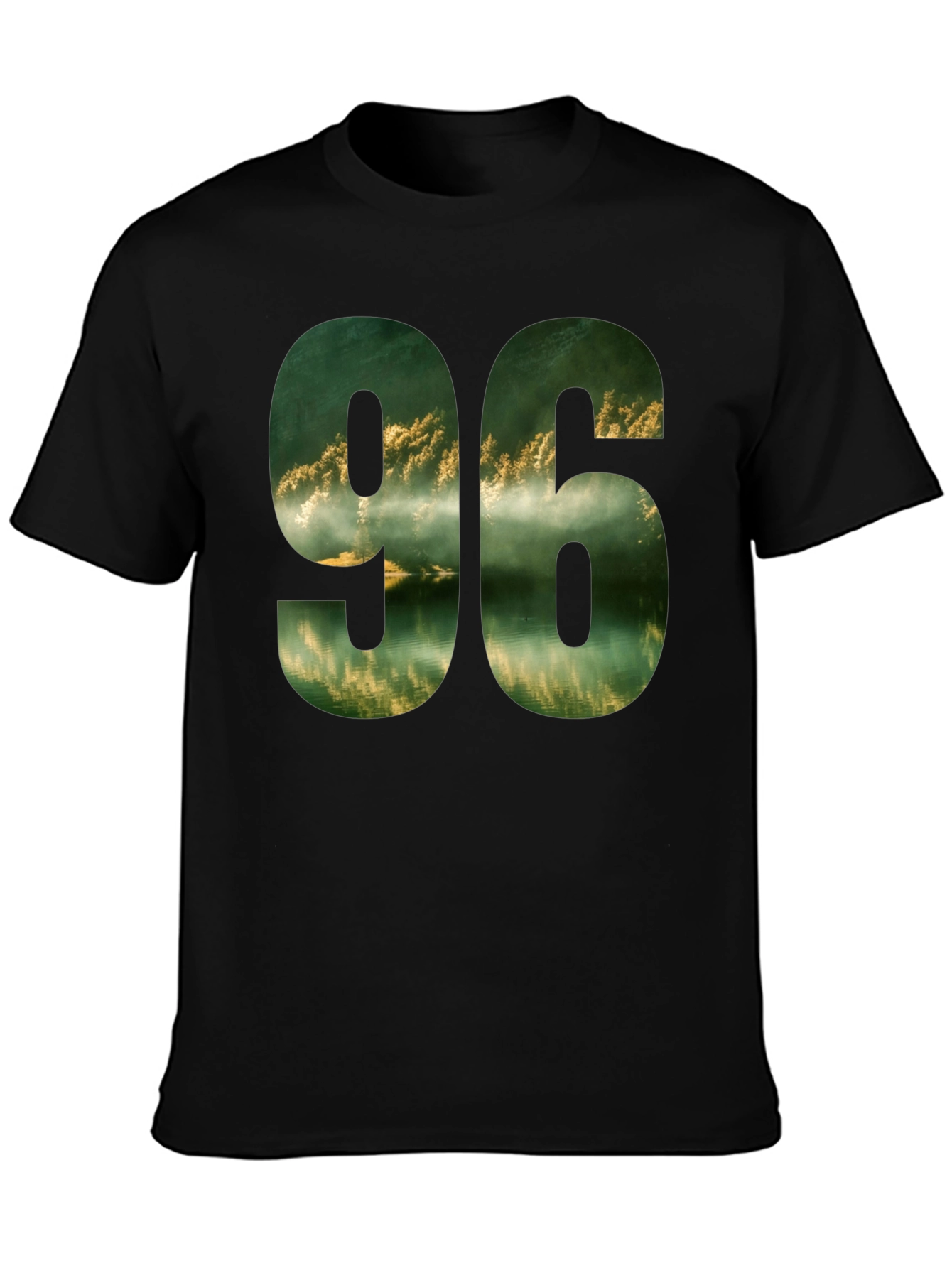 Black Nature 96 Graphic Tee - Black Crew Neck view 3