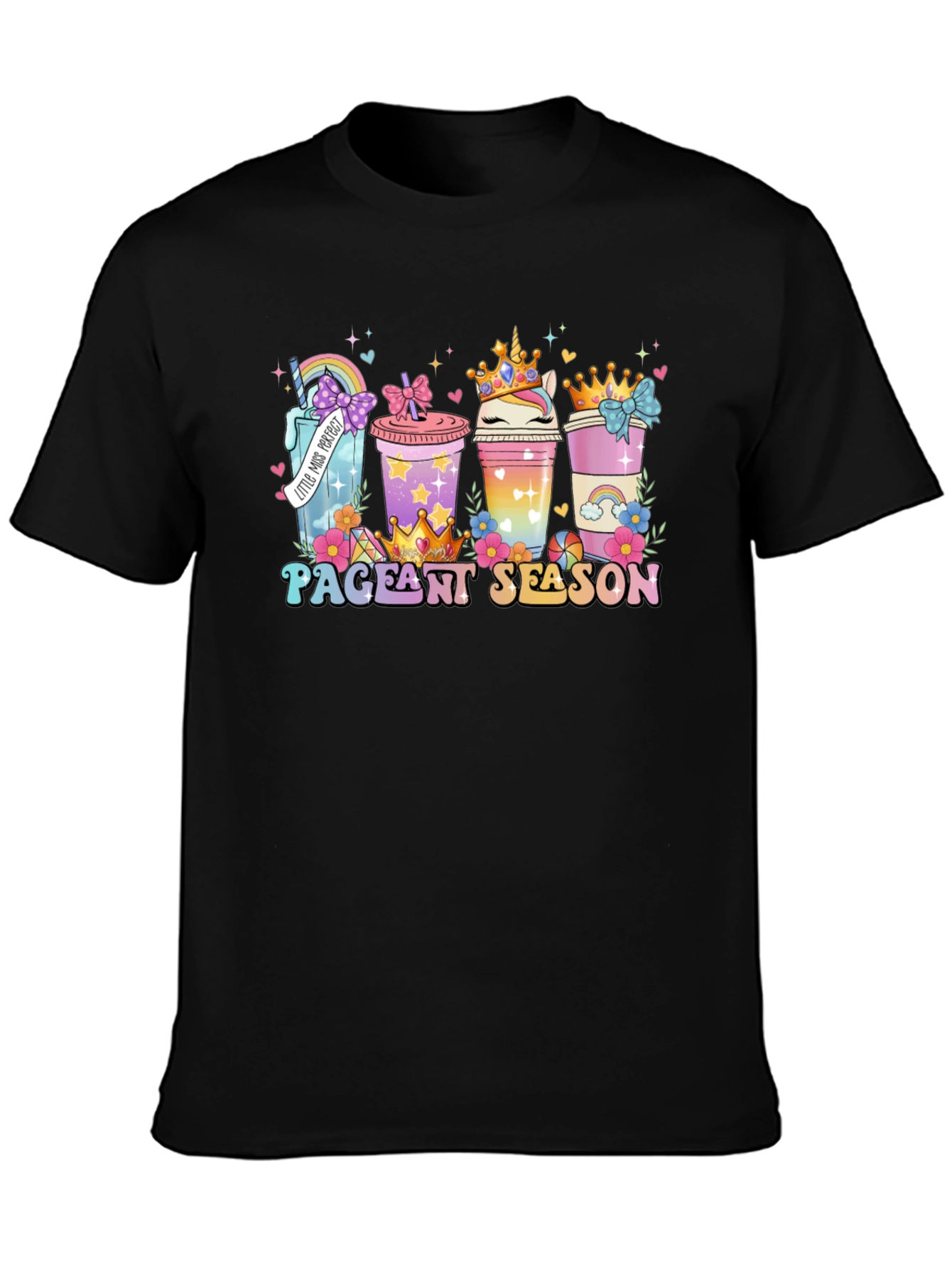 Black Pageant Season Coffee T-Shirt view 3