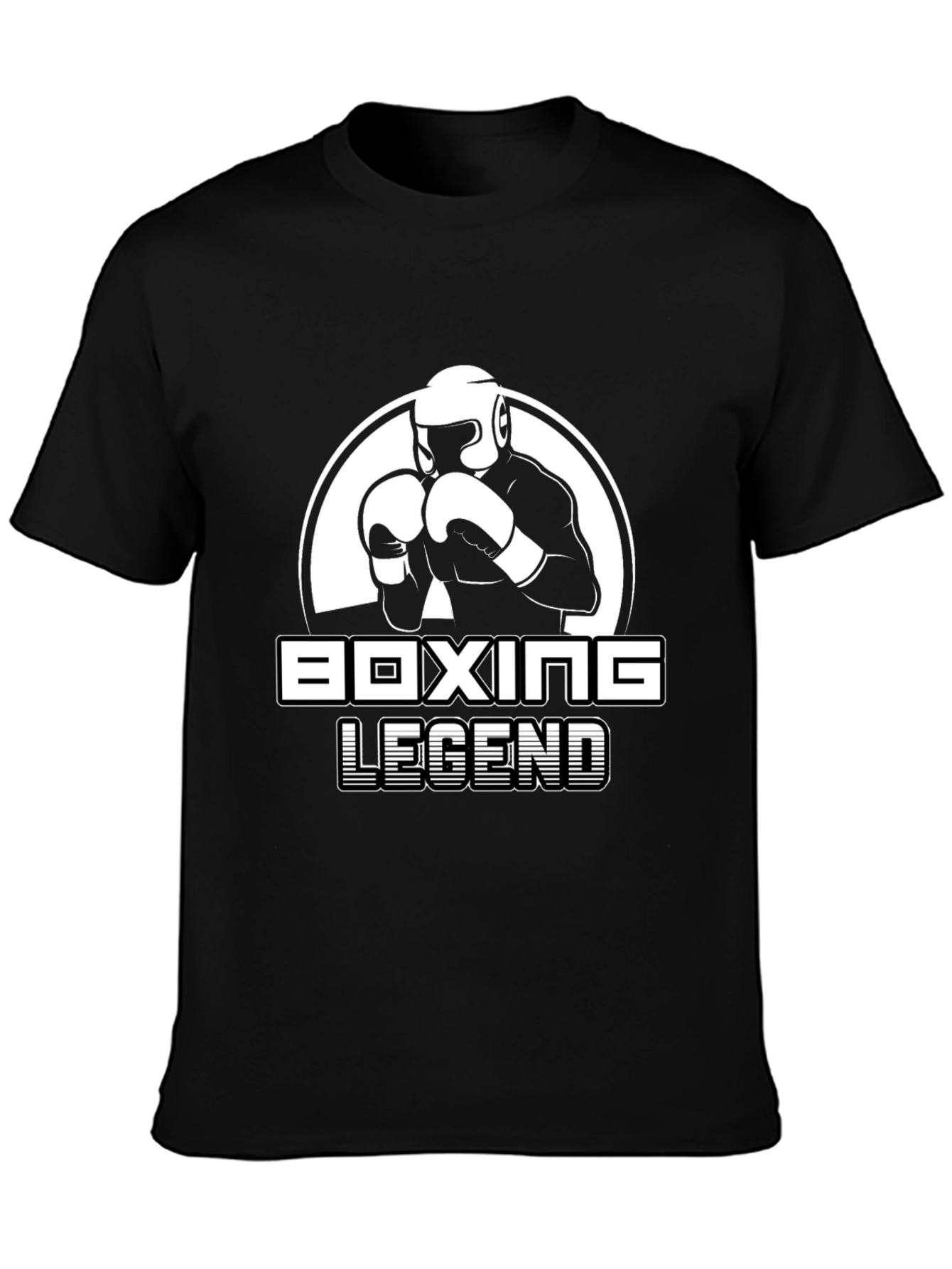 Boxing Legend Graphic Tee - Black Cotton T-Shirt - 3