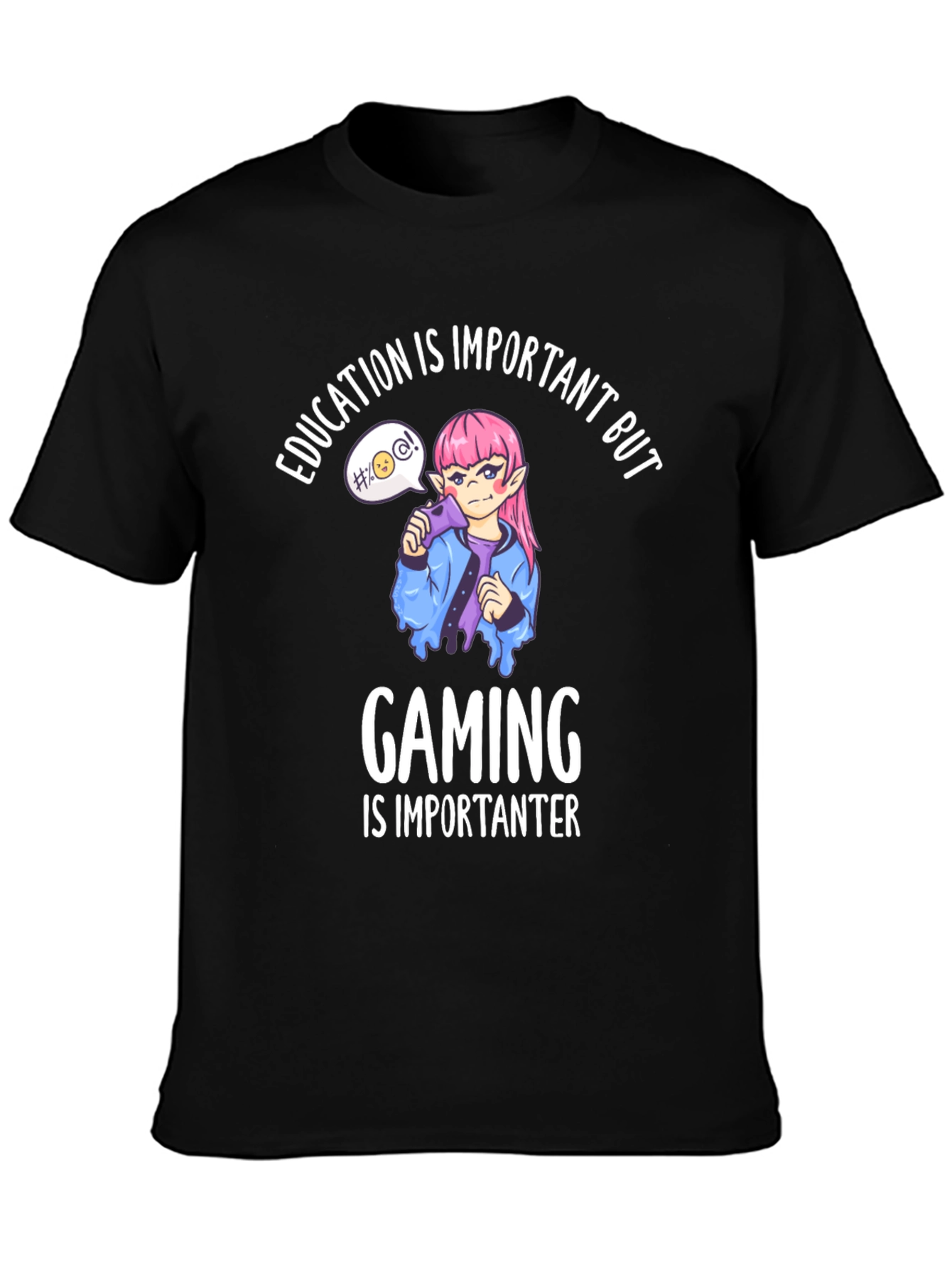 Black Gaming is Importanter T-Shirt view 3