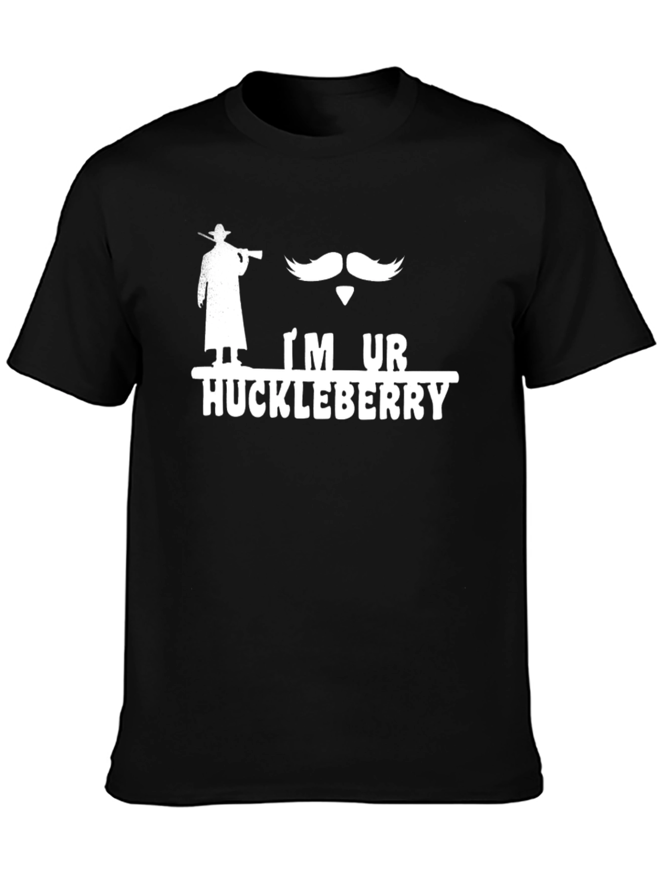 Black I'm Ur Huckleberry T-Shirt - Western Style view 3