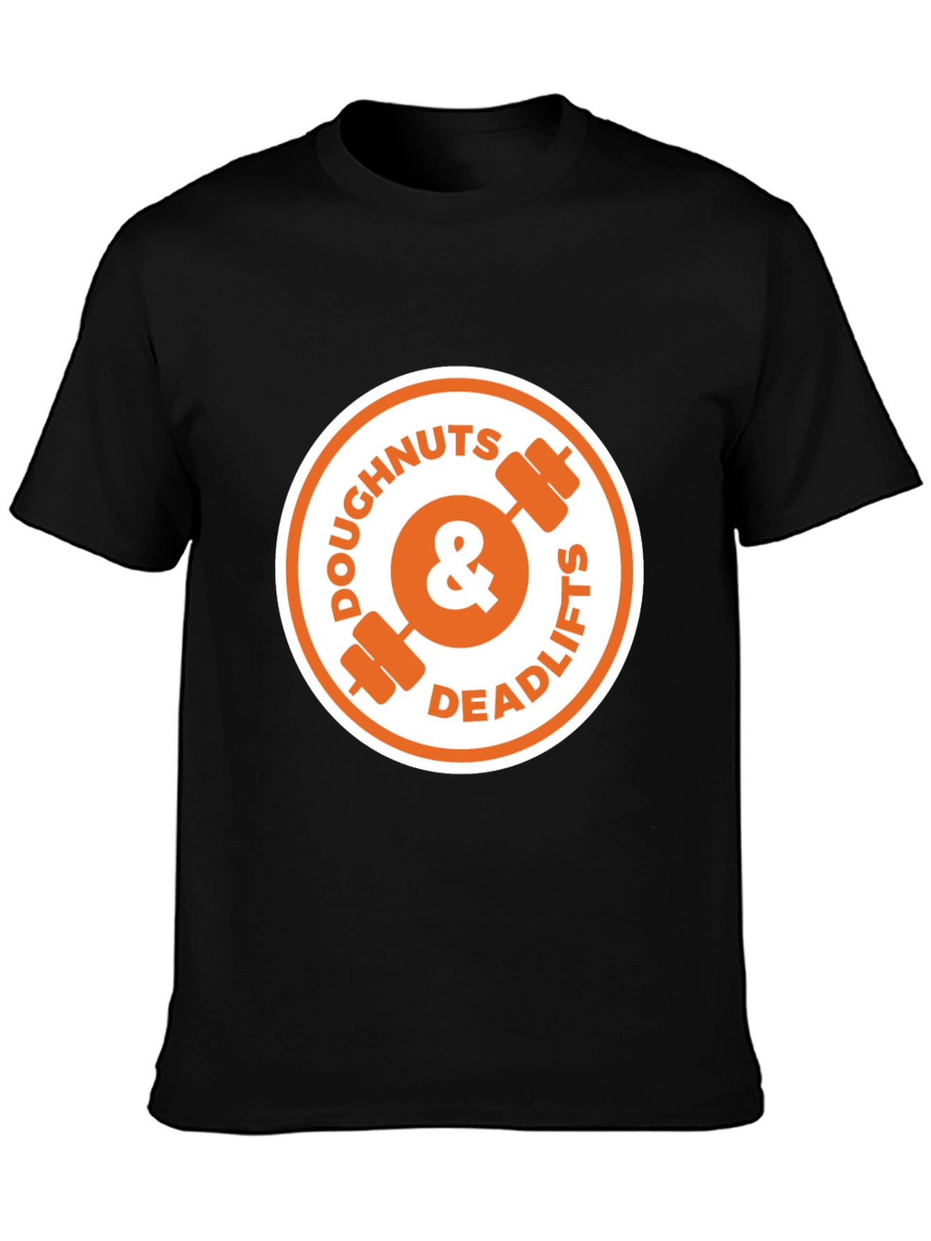 Black Doughnuts & Deadlifts Graphic Tee - Black view 3