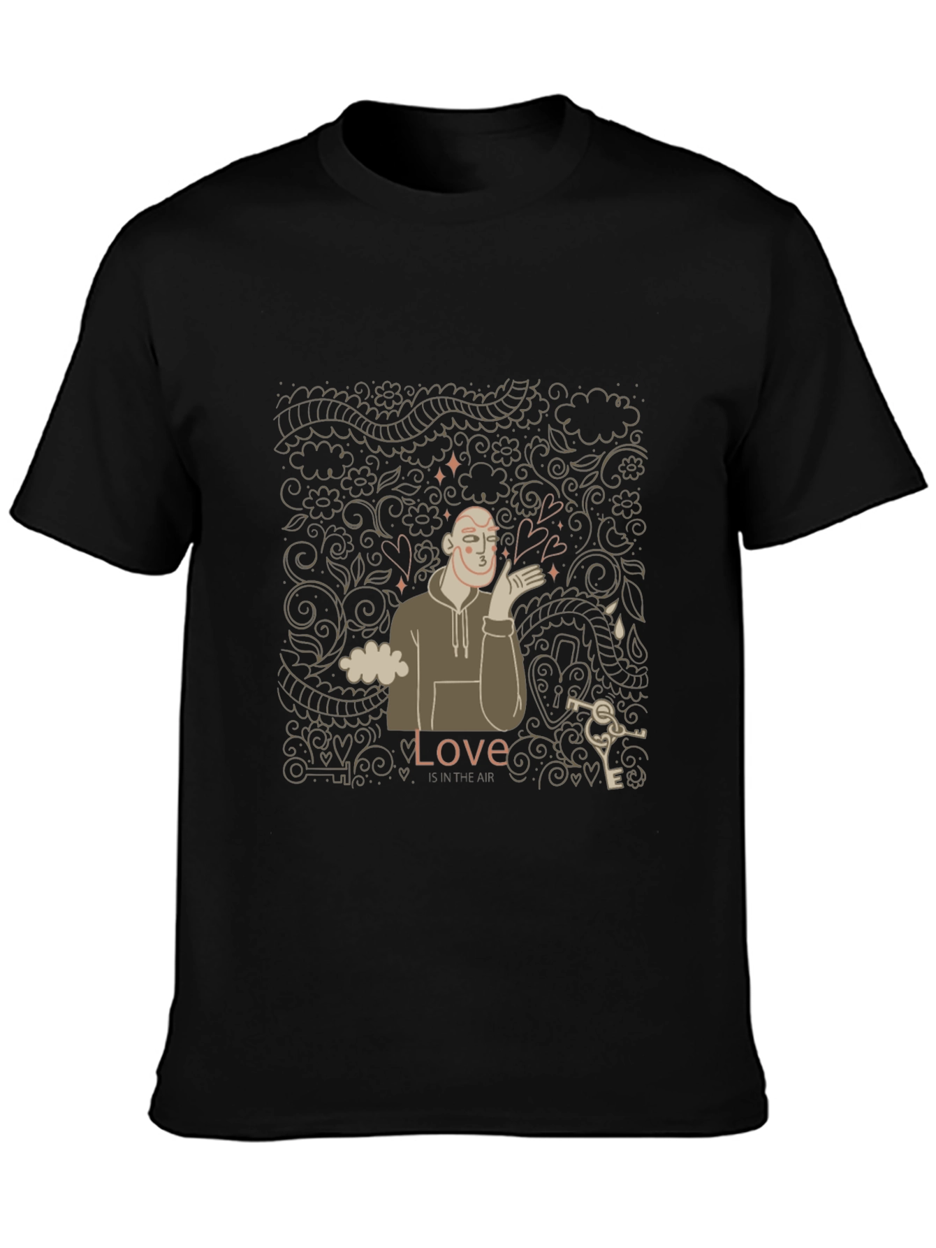 Black Love is in the Air Graphic T-Shirt view 3