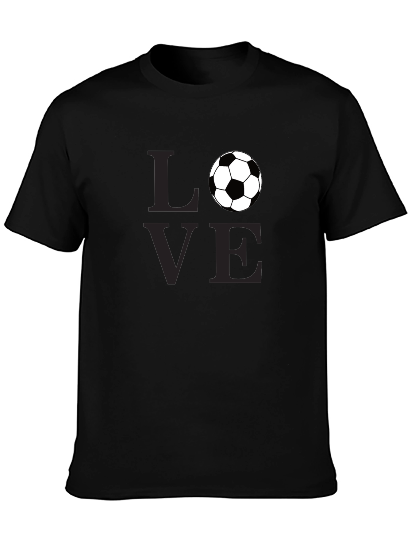 Black Love Soccer Graphic T-Shirt view 3
