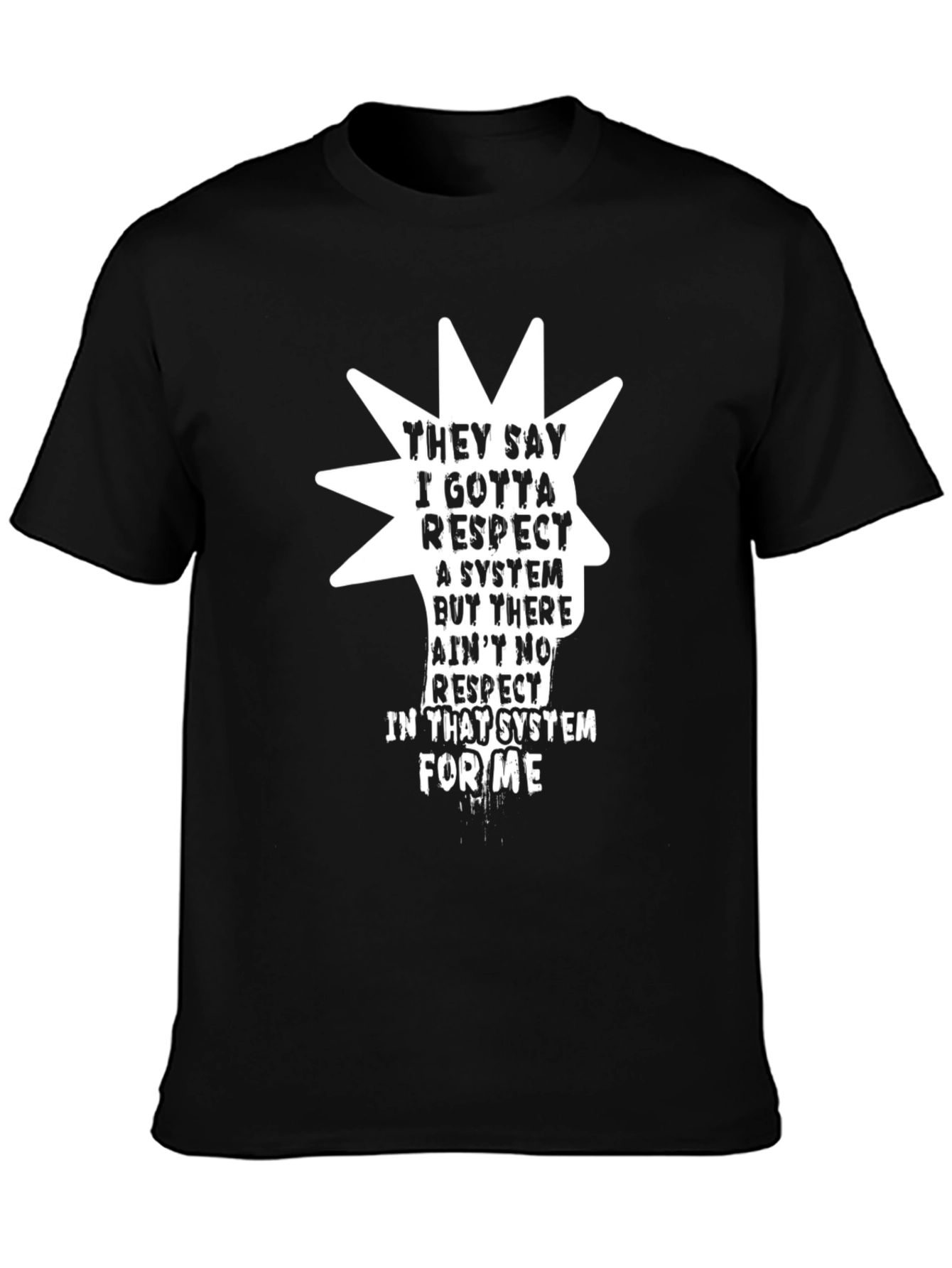 Black Respect System Graphic T-Shirt view 3