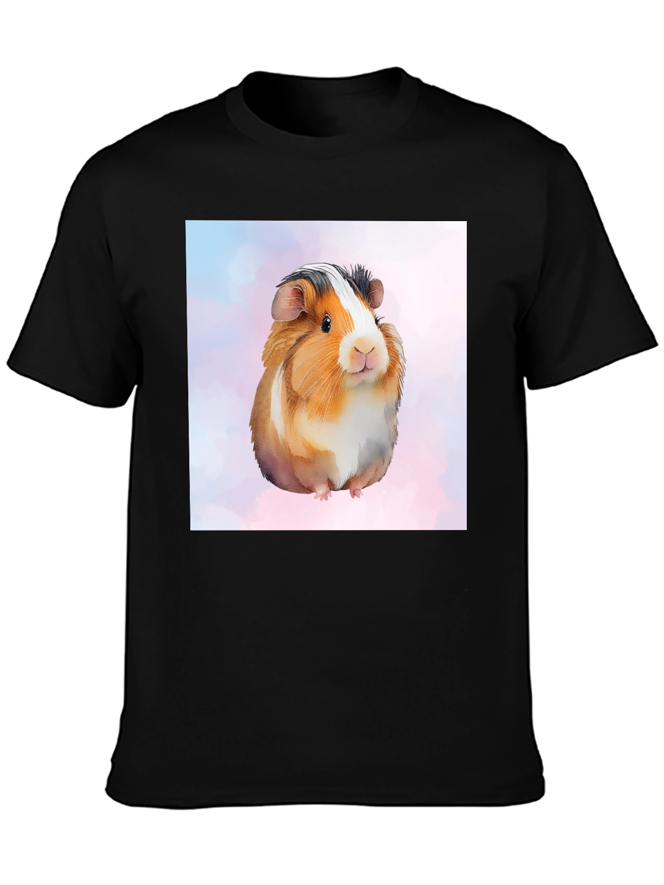 Black Guinea Pig Graphic Tee - Cute Pet Lover's Shirt view 3