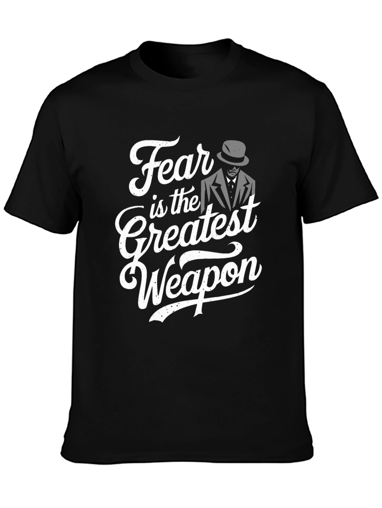 Black Fear is the Greatest Weapon T-Shirt view 3