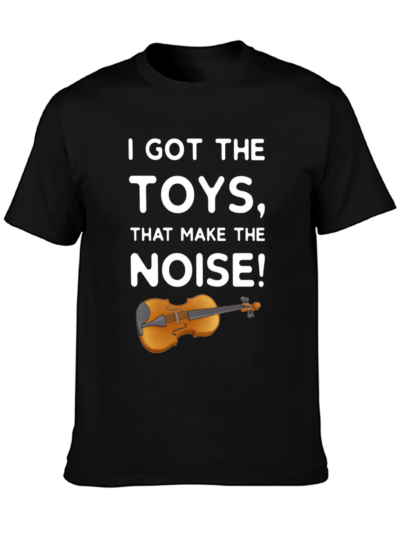 Black I Got The Toys Violin Black T-Shirt view 3