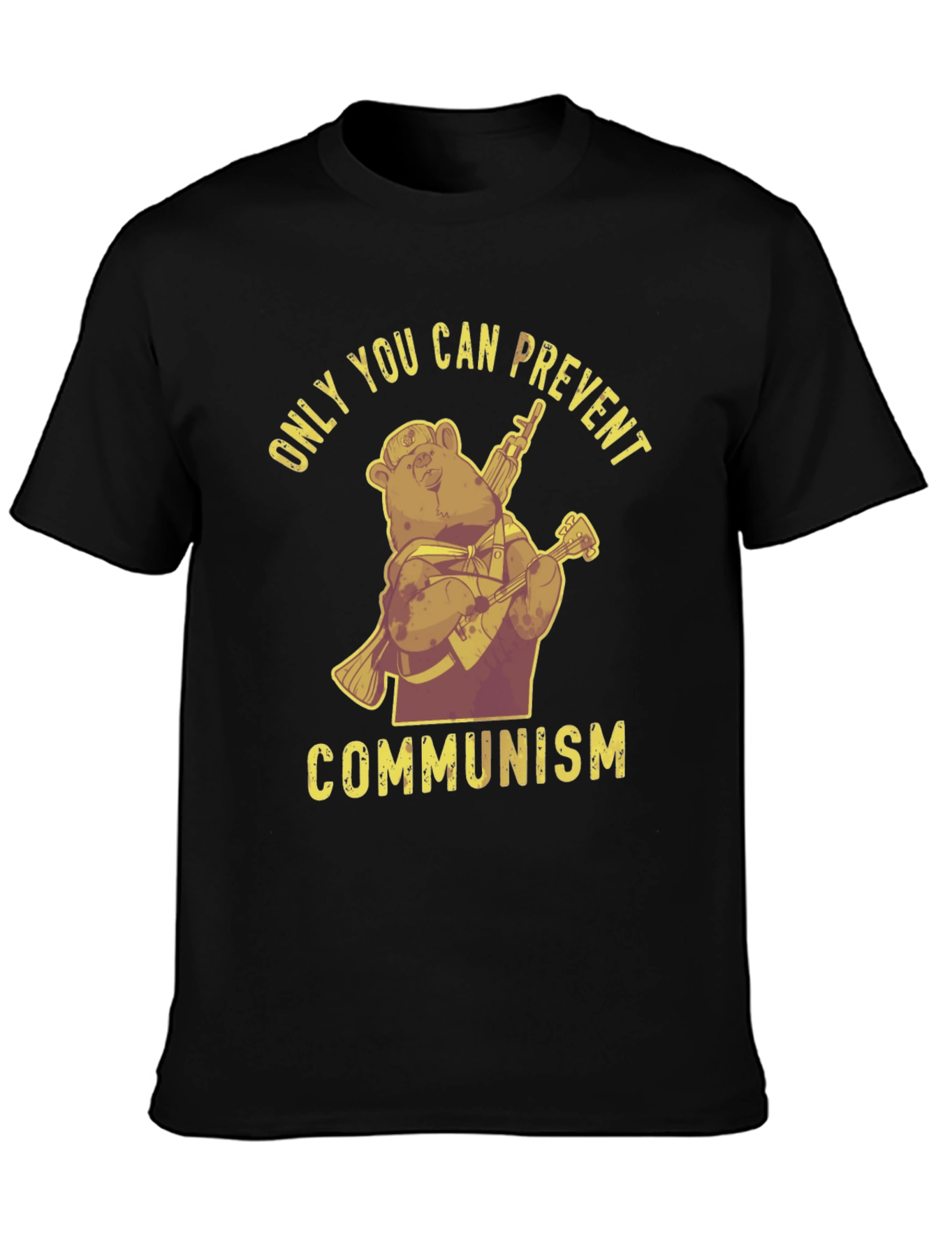 Black Only You Can Prevent Communism T-Shirt view 3