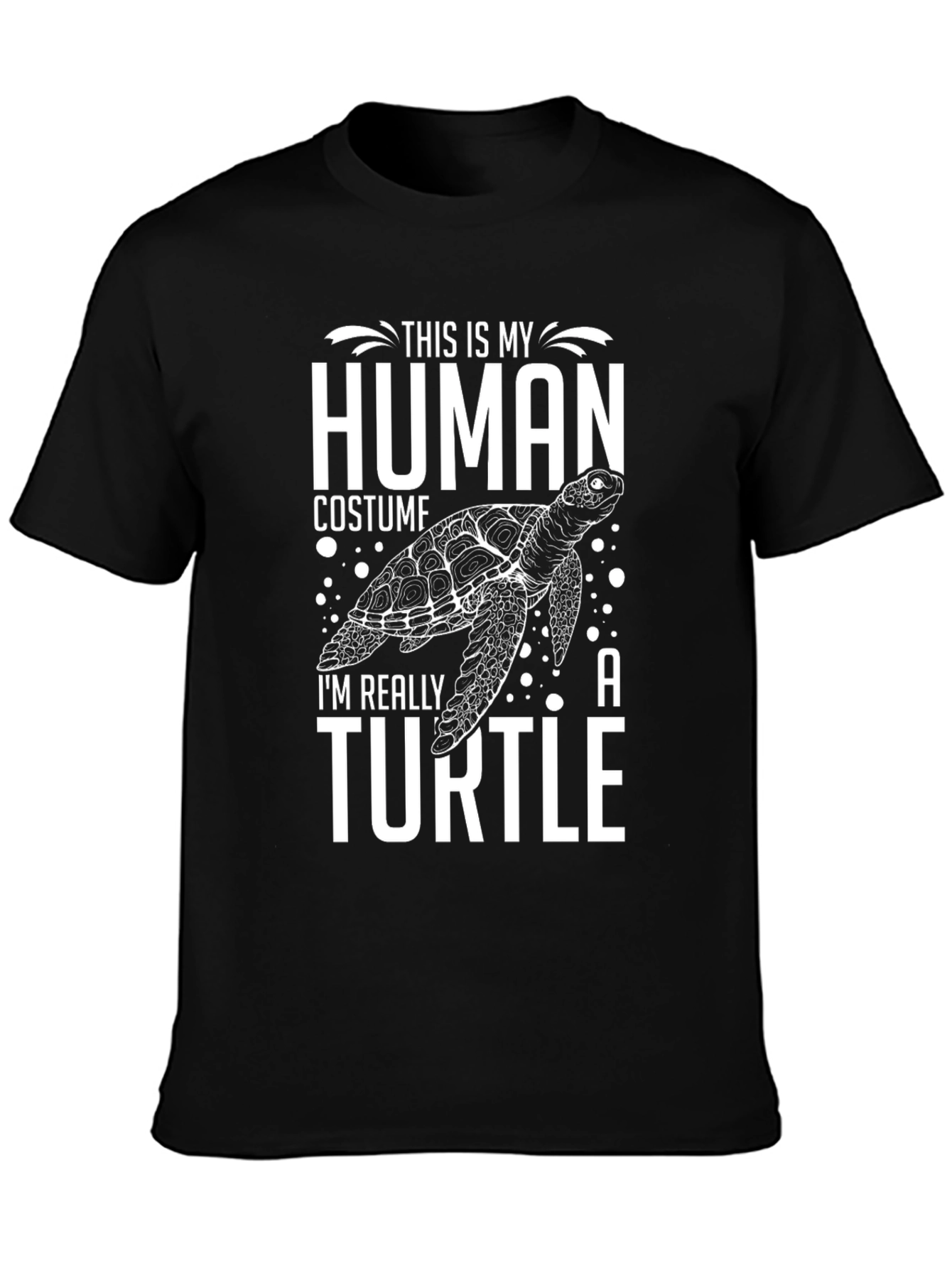Black Human Costume Turtle T-Shirt view 3