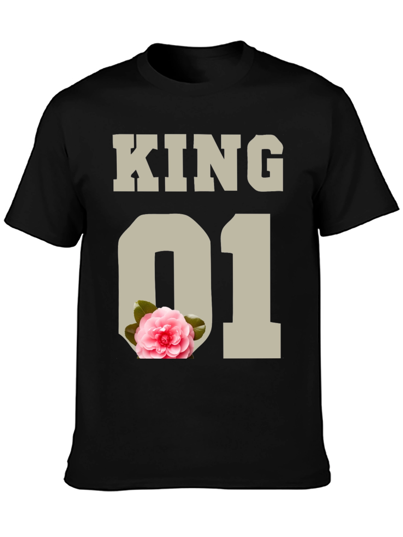 Black King 01 Floral Graphic Tee view 3