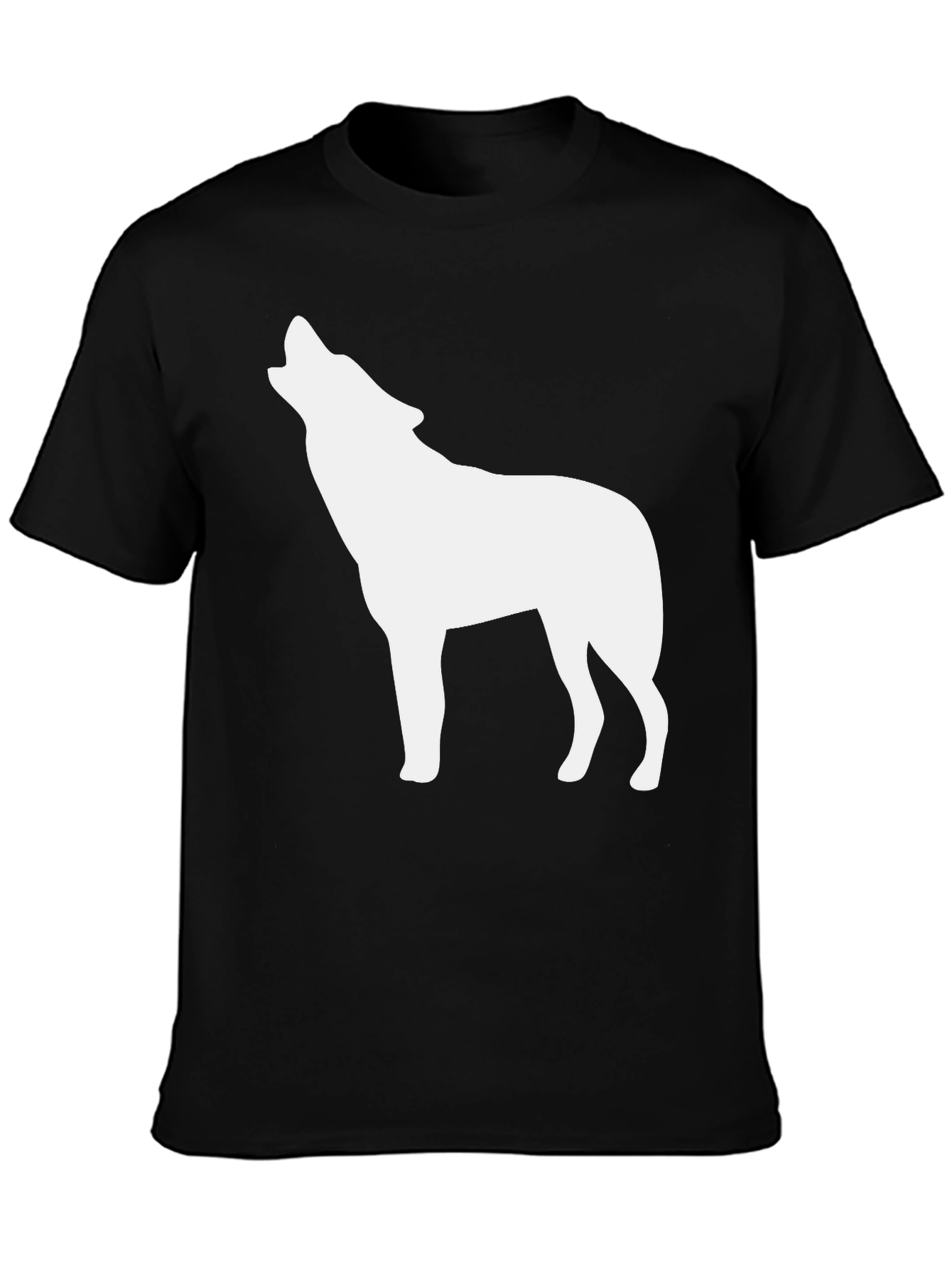 Black Black Wolf Silhouette T-Shirt view 3