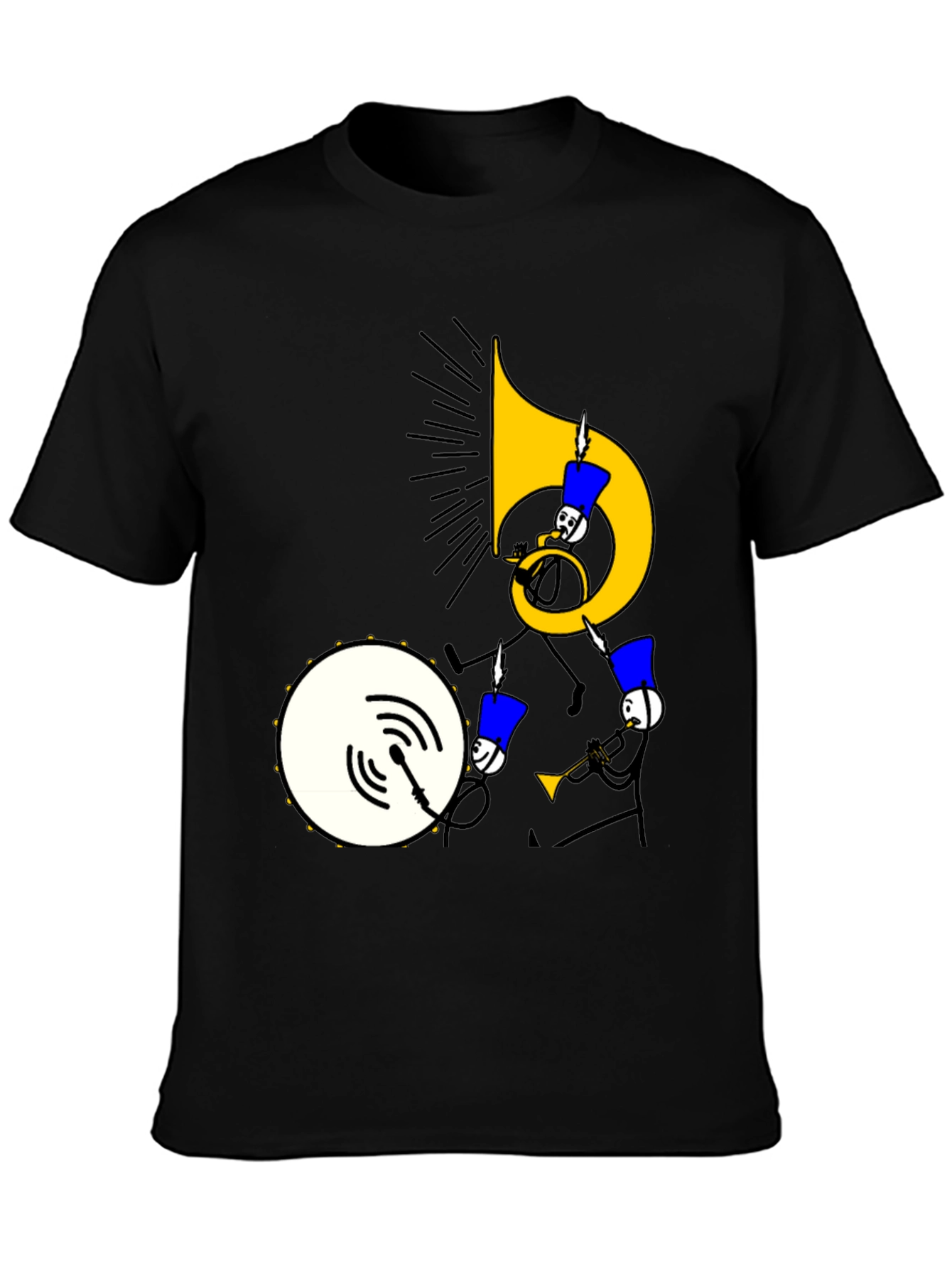 Black Musical Marching Band Graphic Tee view 3
