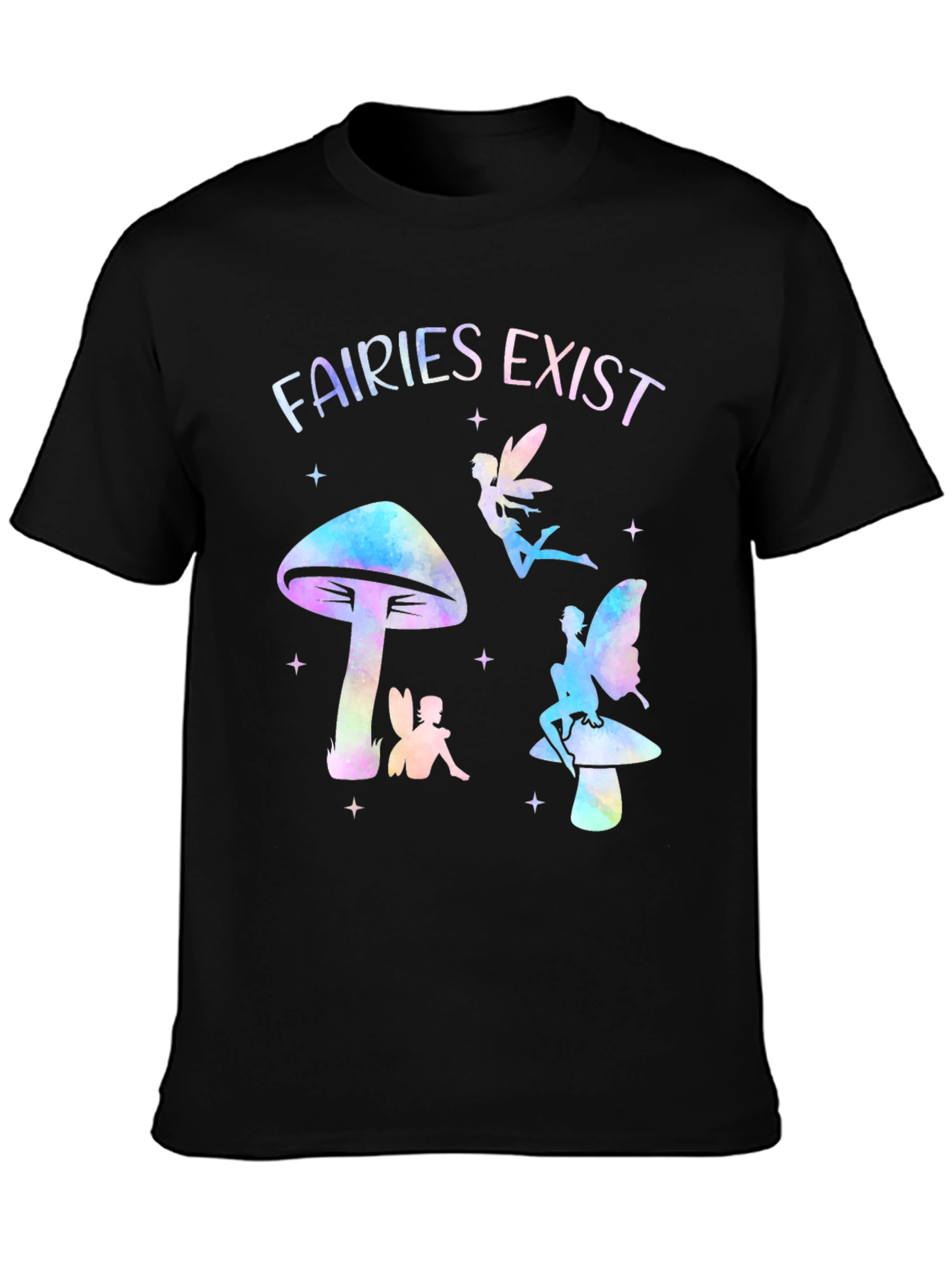 Fairies Exist Graphic Tee - Magical Mushroom Design - 3