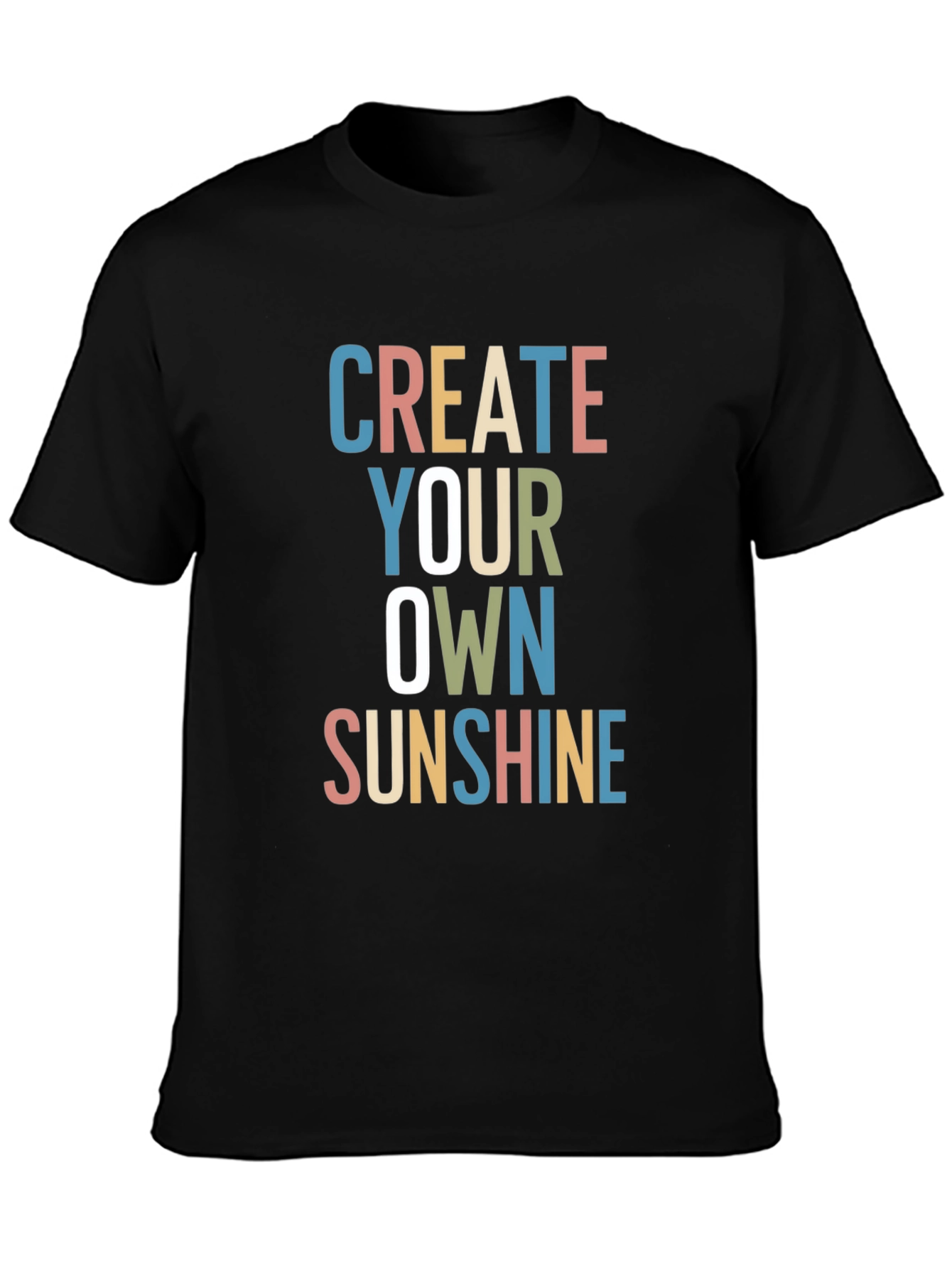 Black Create Your Own Sunshine Graphic Tee view 3
