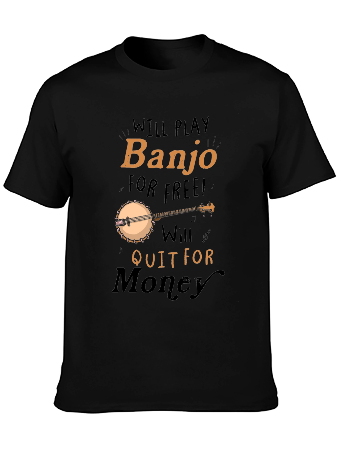 Black Will Play Banjo for Free T-Shirt view 3