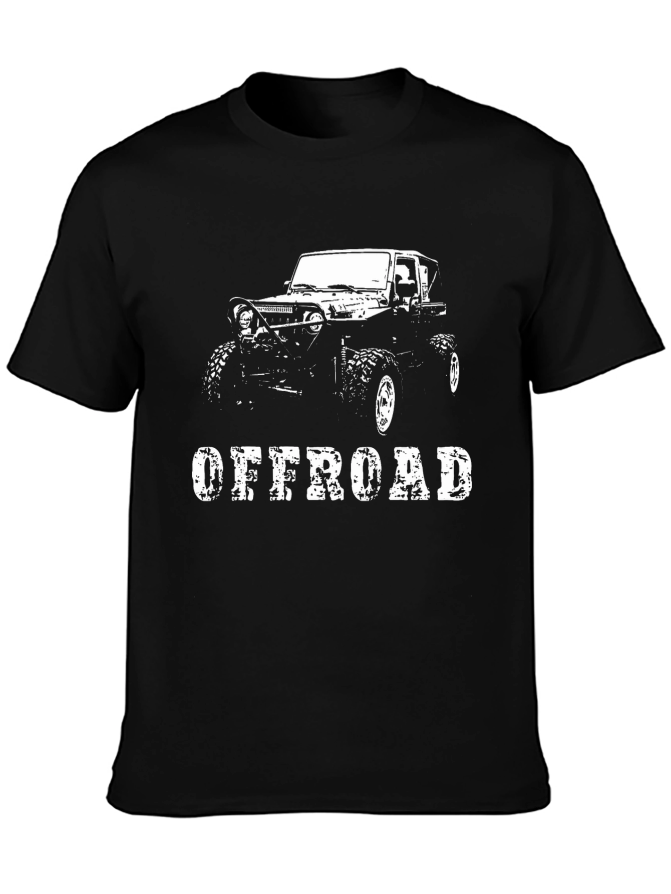 Black Offroad Jeep Graphic T-Shirt view 3