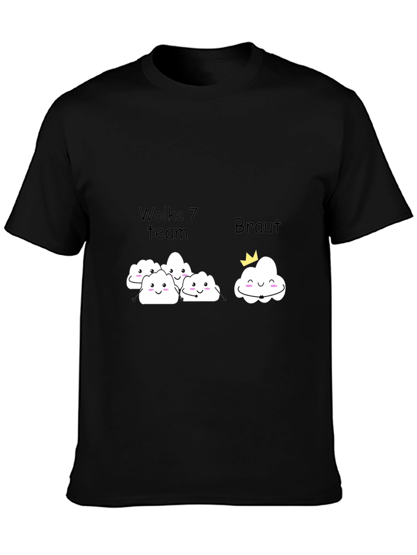 Black Wolke 7 Bride Team T-Shirt view 3