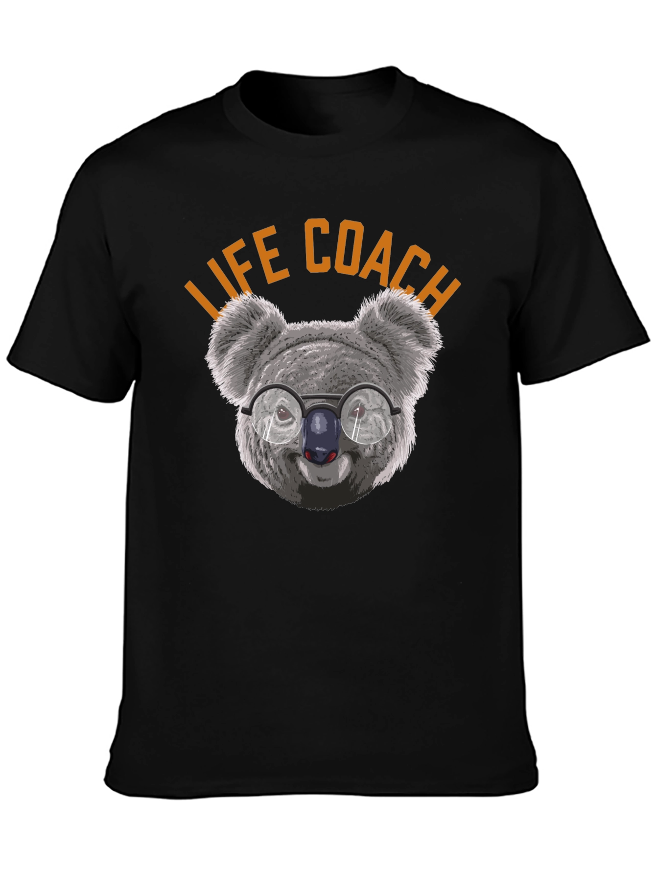 Black Life Coach Koala T-Shirt - Funny Animal Tee view 3