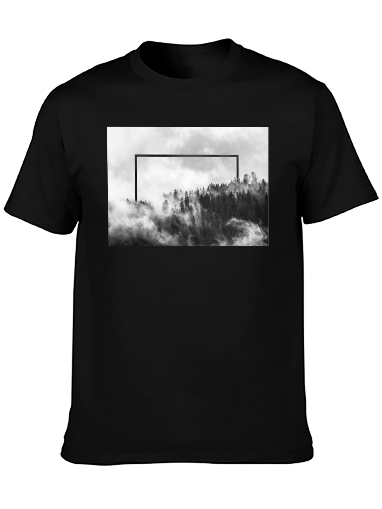 Black Mountain Framed Black T-Shirt view 3