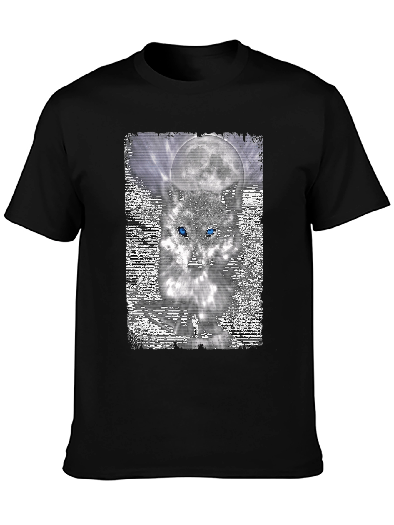 Black Wolf Moon Graphic Tee view 3