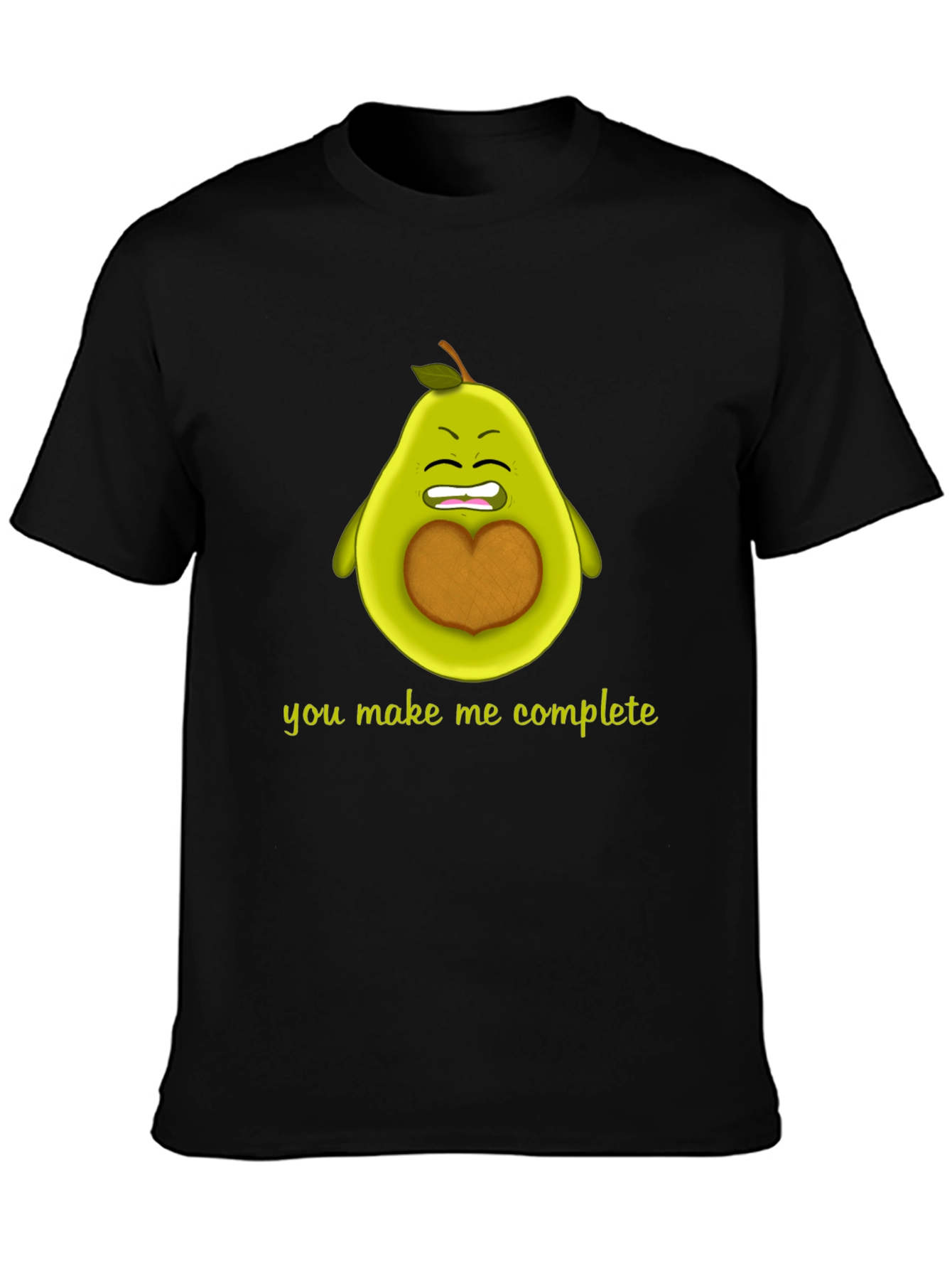 Black You Make Me Complete Avocado Graphic Tee view 3