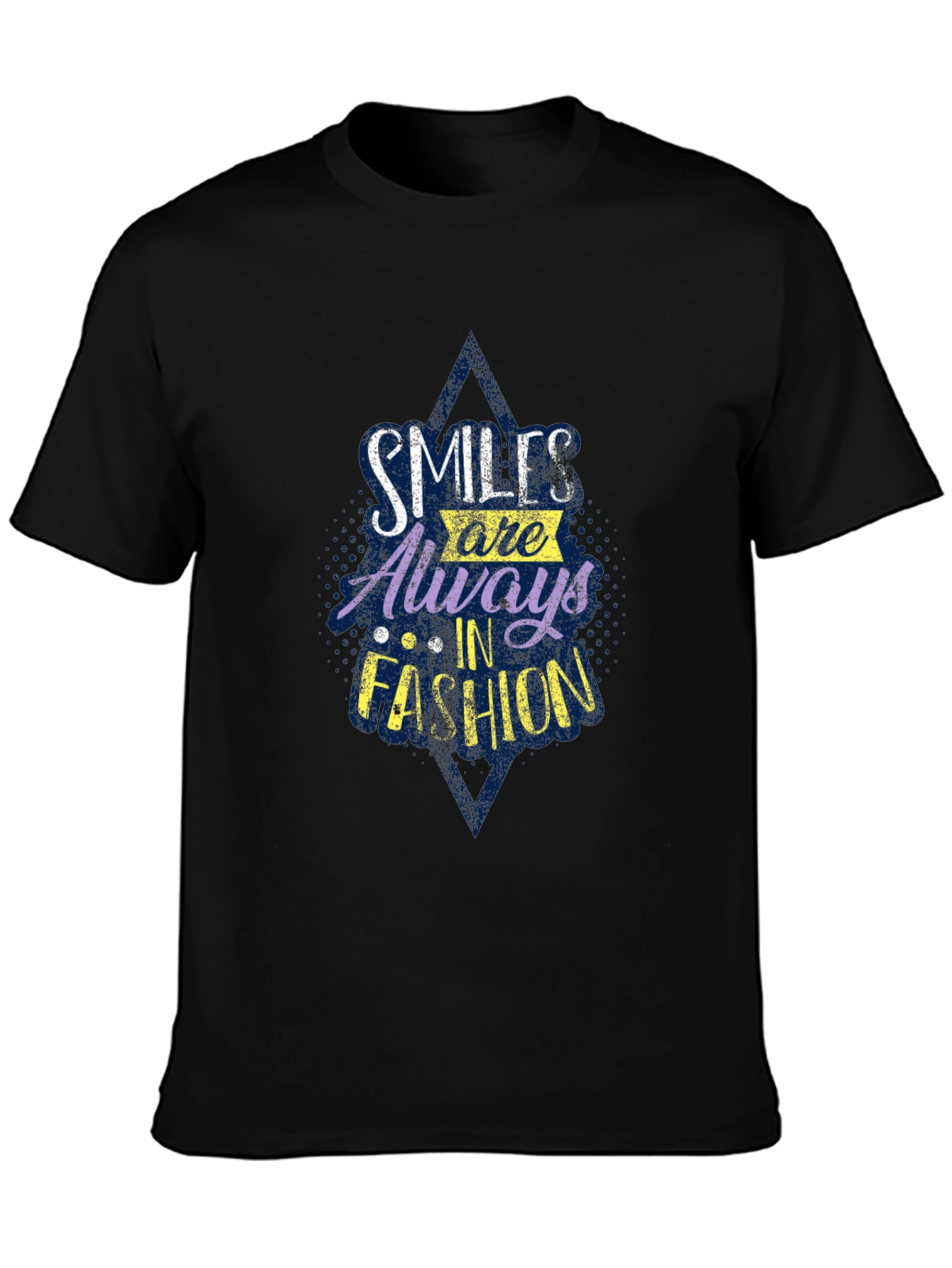 Black Smiles Always in Fashion Graphic T-Shirt view 3