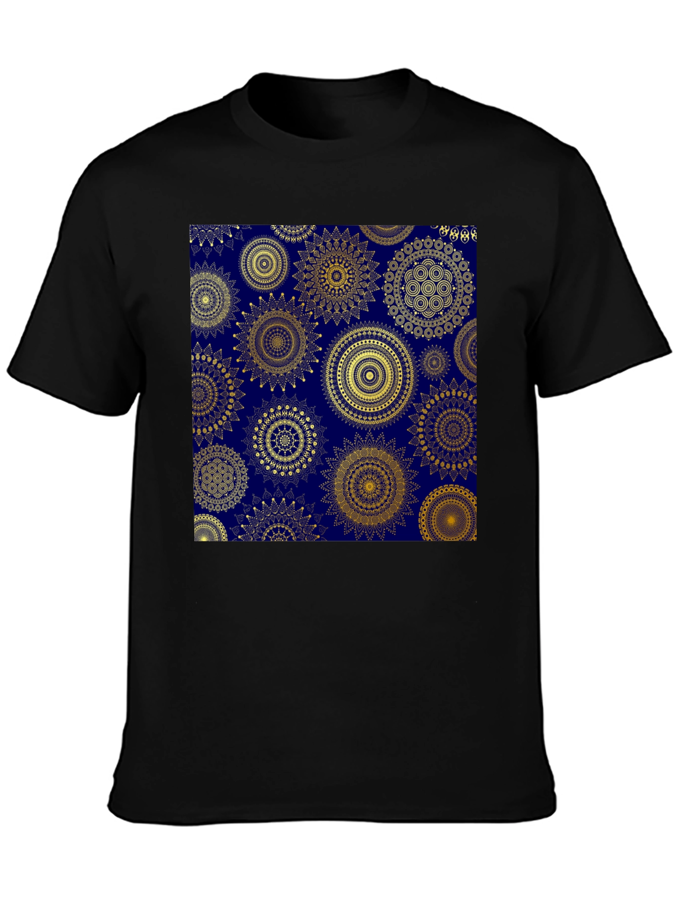Black Geometric Pattern T-Shirt - Stylish Graphic Tee view 3