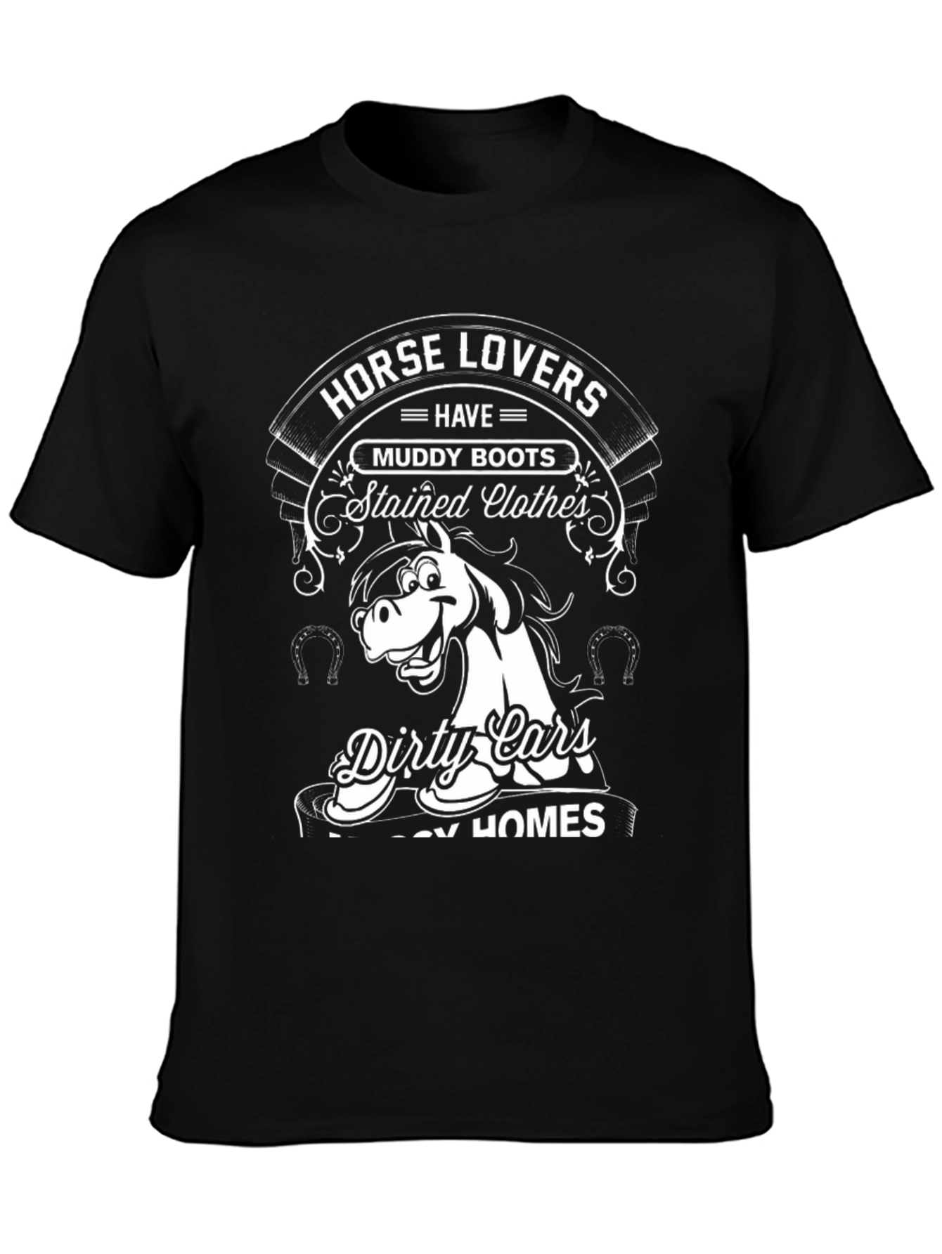 Black Horse Lovers Tee: Muddy Boots, Dirty Cars view 3